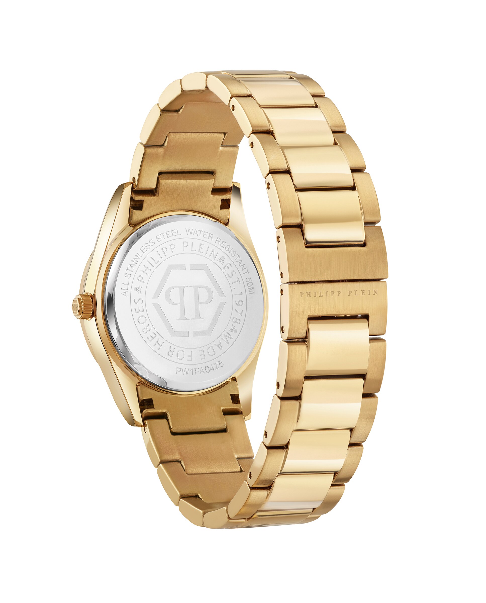Reloj de mujer plein icon chain pw1fa0425 de acero y correa dorada - Philipp Plein - Oro Oro-2