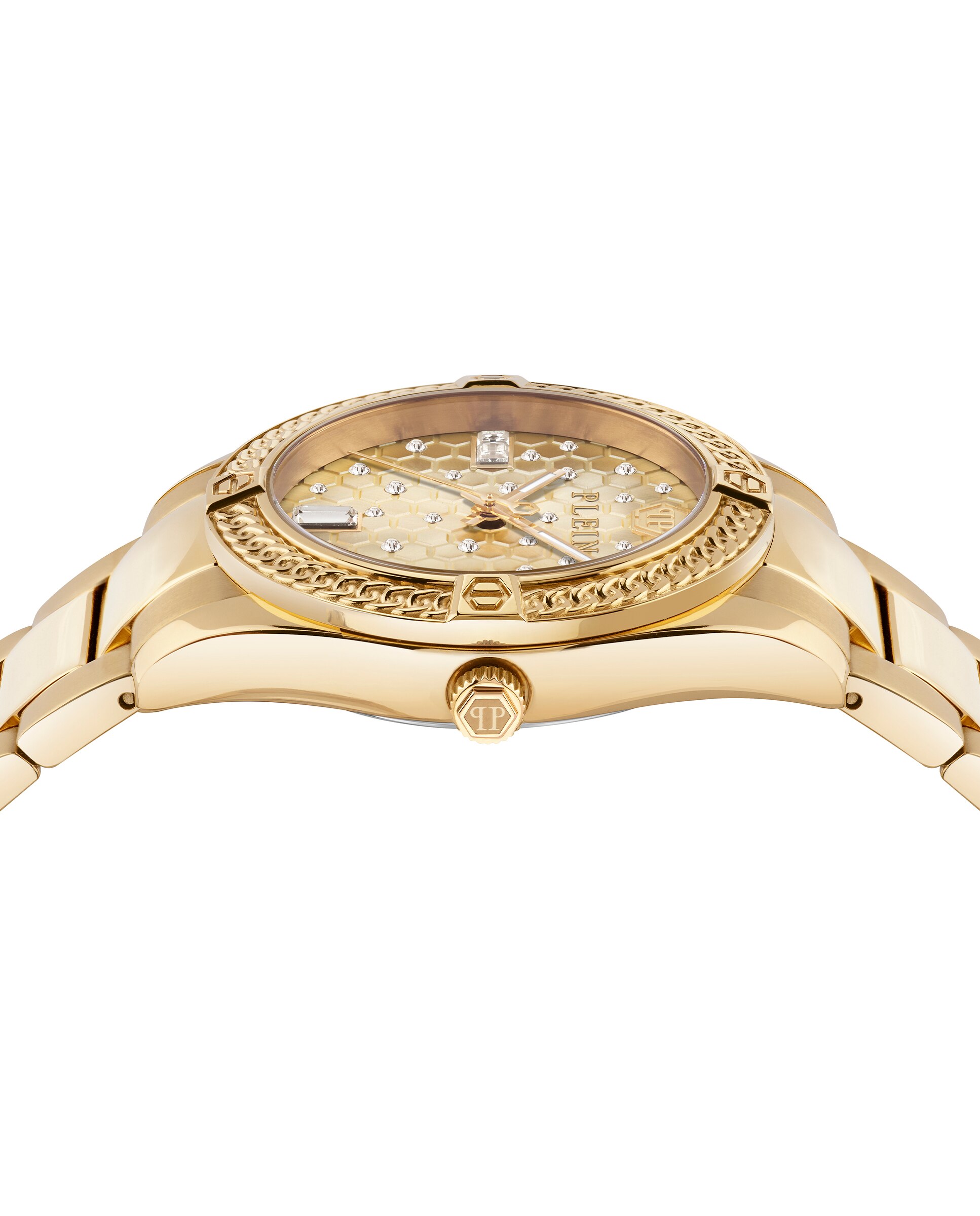 Reloj de mujer plein icon chain pw1fa0425 de acero y correa dorada - Philipp Plein - Oro Oro-3