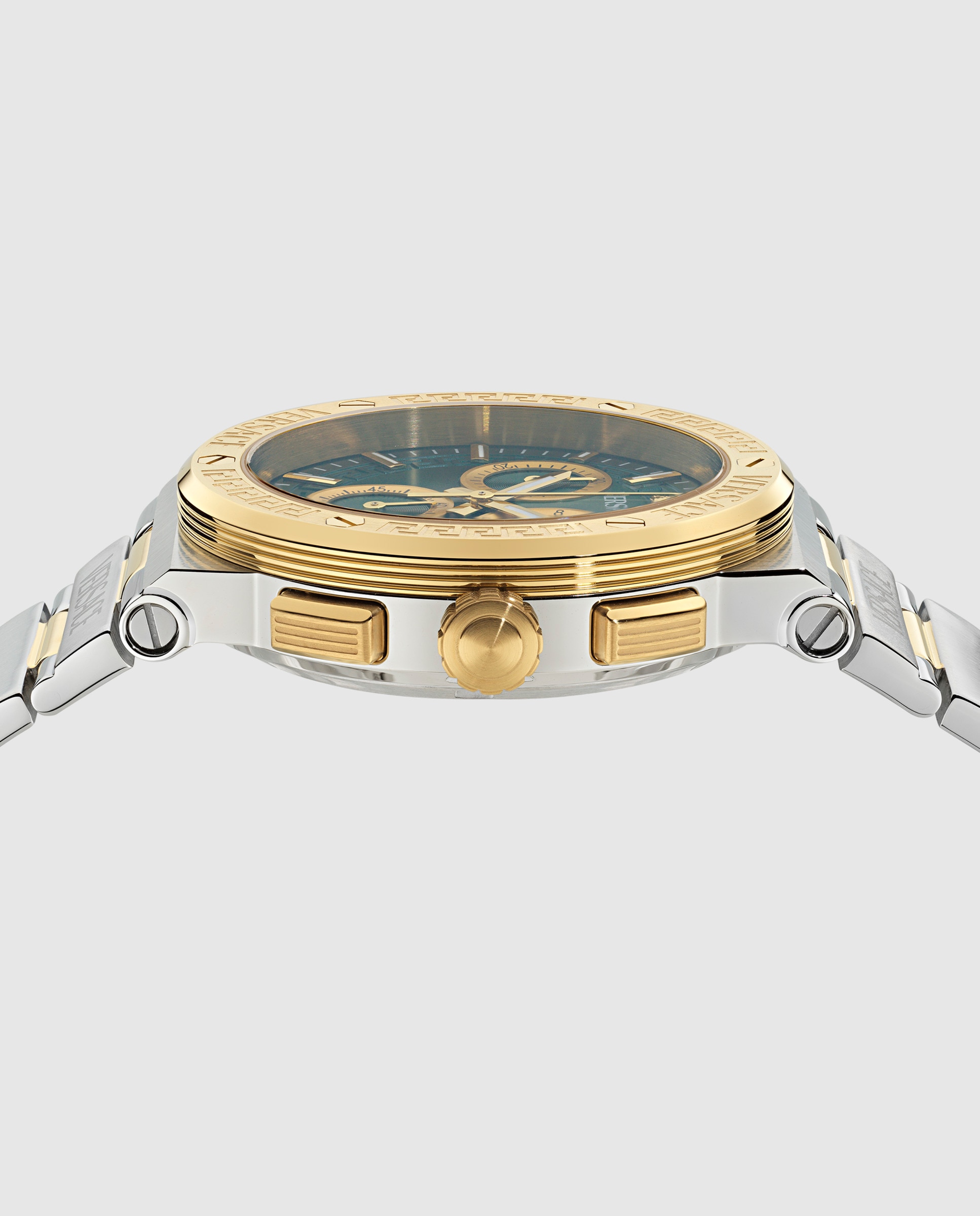 Reloj unisex greca logo chrono vekma0425 de acero y correa plateada/gris - Versace - Plata Plata-2
