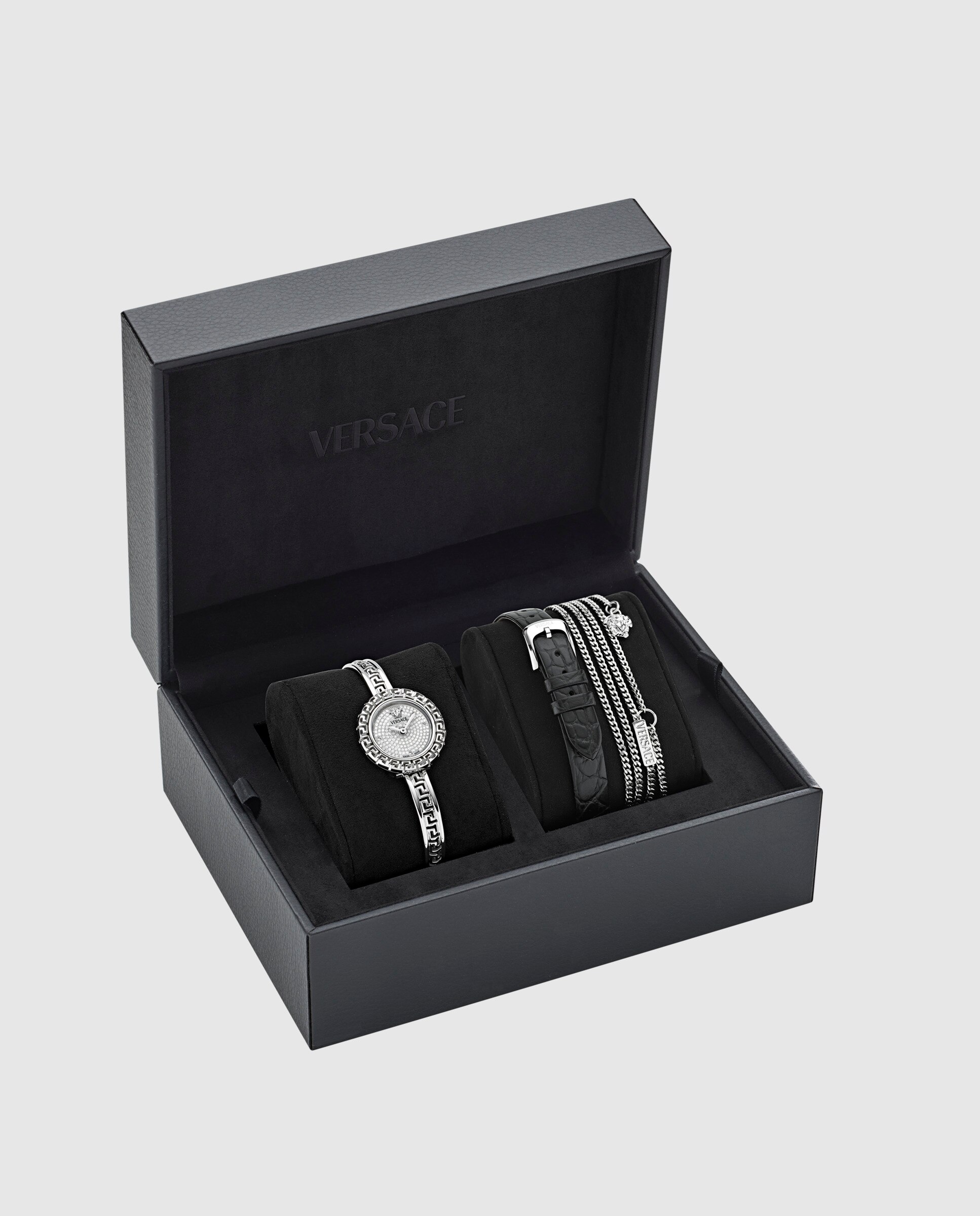Reloj de mujer greca pendant precious vekna0125 de acero y correa plateada/gris - Versace - Plata Plata-4