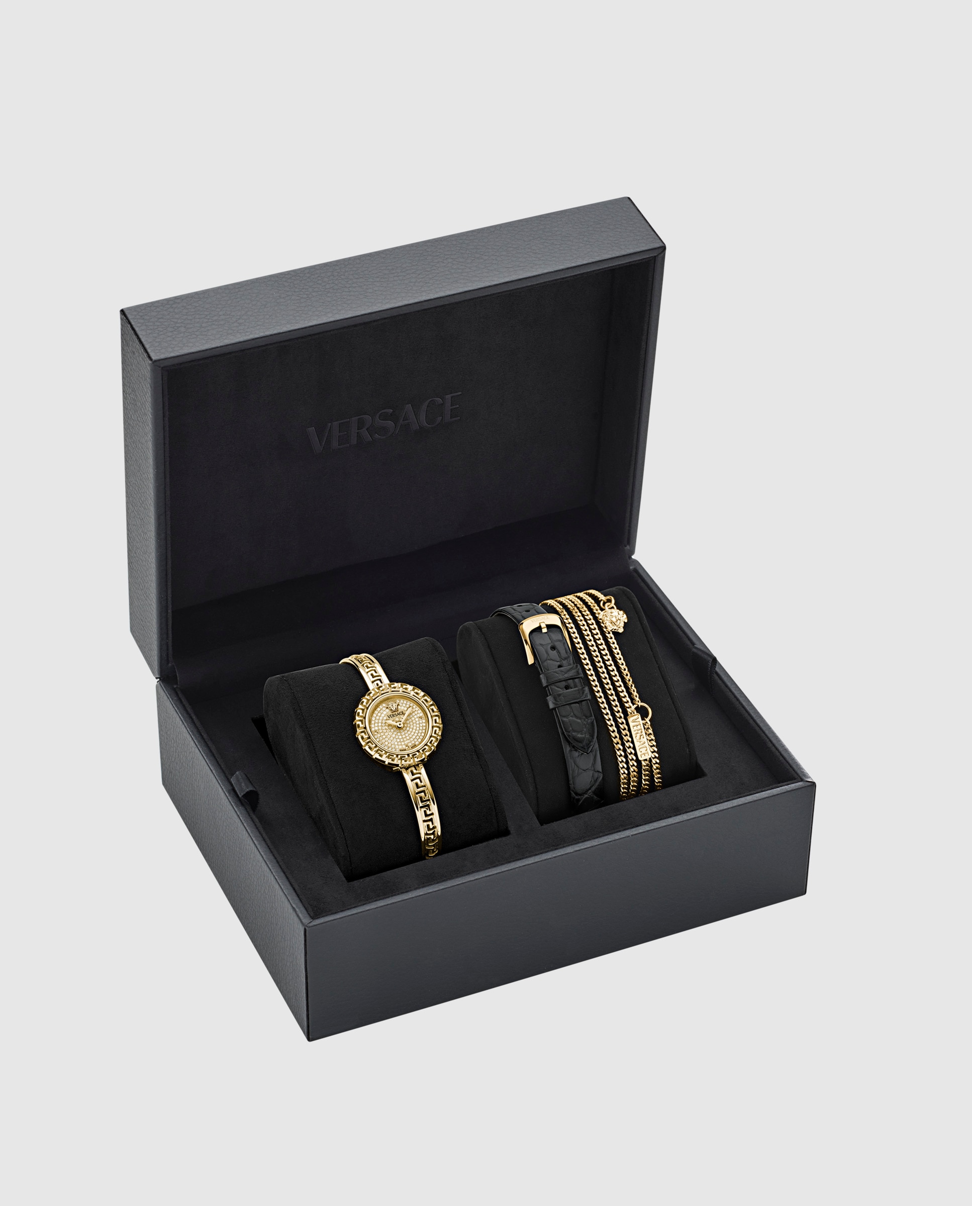 Reloj de mujer greca pendant precious vekna0225 de acero y correa dorada - Versace - Oro Oro-4