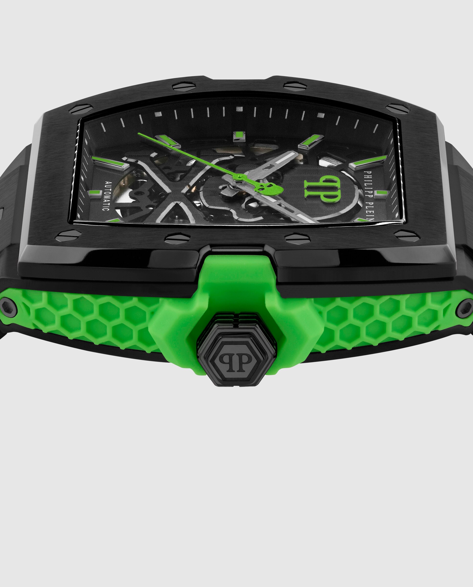 Reloj de hombre the skeleton 2 0 pwjfa1426 automático de piel y correa negra - Philipp Plein - Negro Negro-2