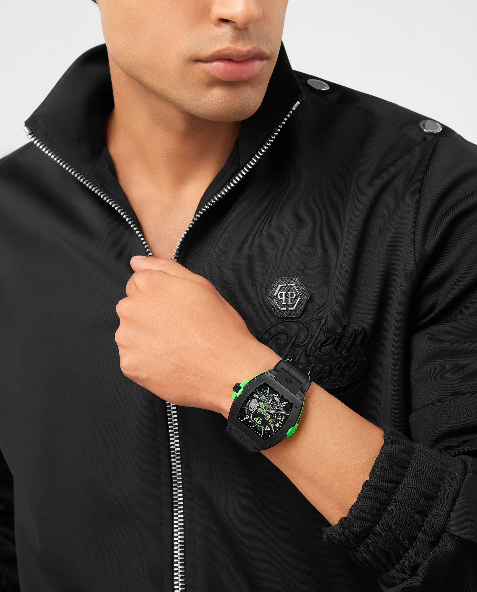Reloj de hombre the skeleton 2 0 pwjfa1426 automático de piel y correa negra - Philipp Plein - Negro Negro-4