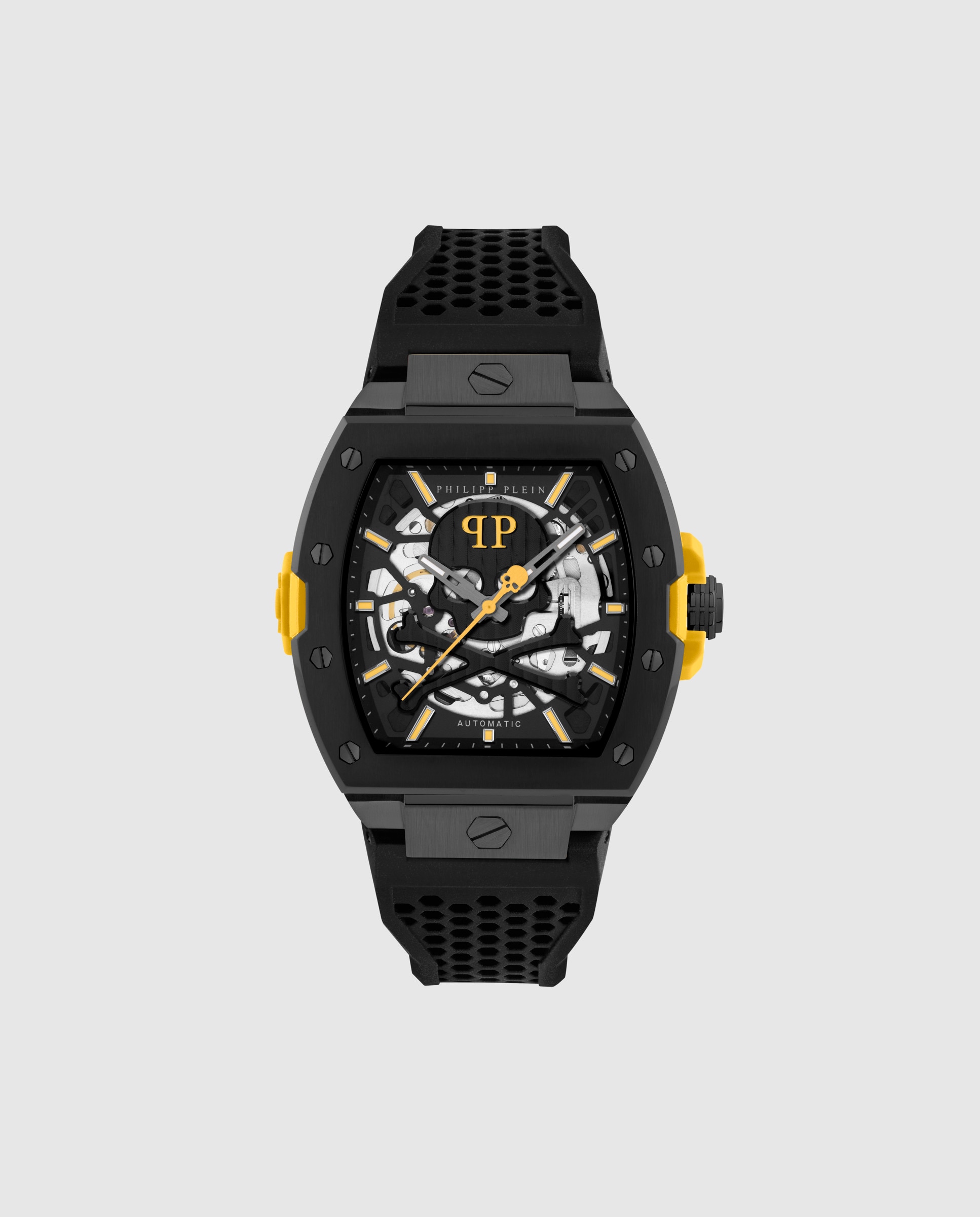 Imagen 0 de Reloj de hombre the skeleton 2 0 pwjfa1526 automático de silicona y correa negra Negro