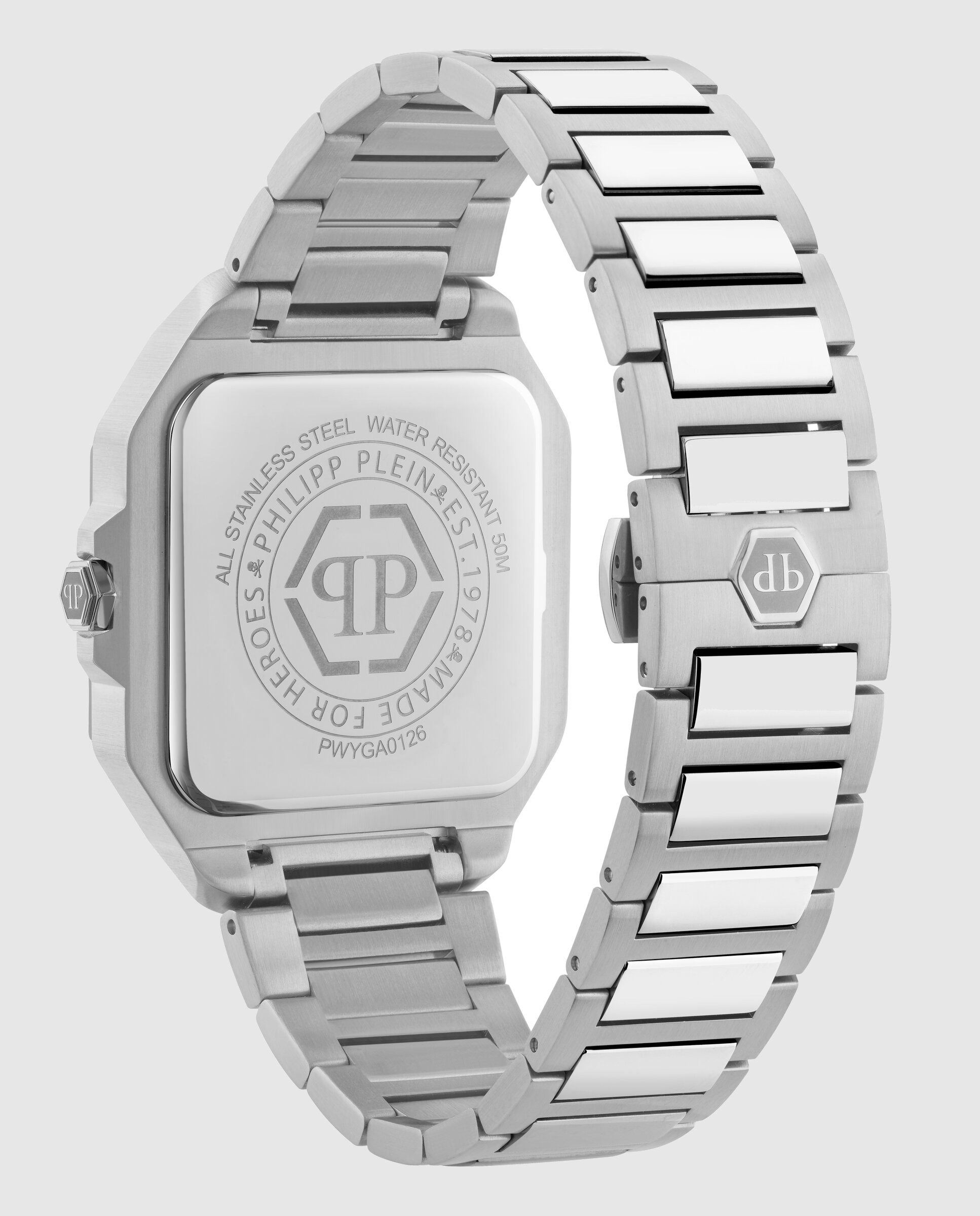 Reloj de hombre plein edge pwyga0126 de acero y correa plateada - Philipp Plein - Plata Plata-3