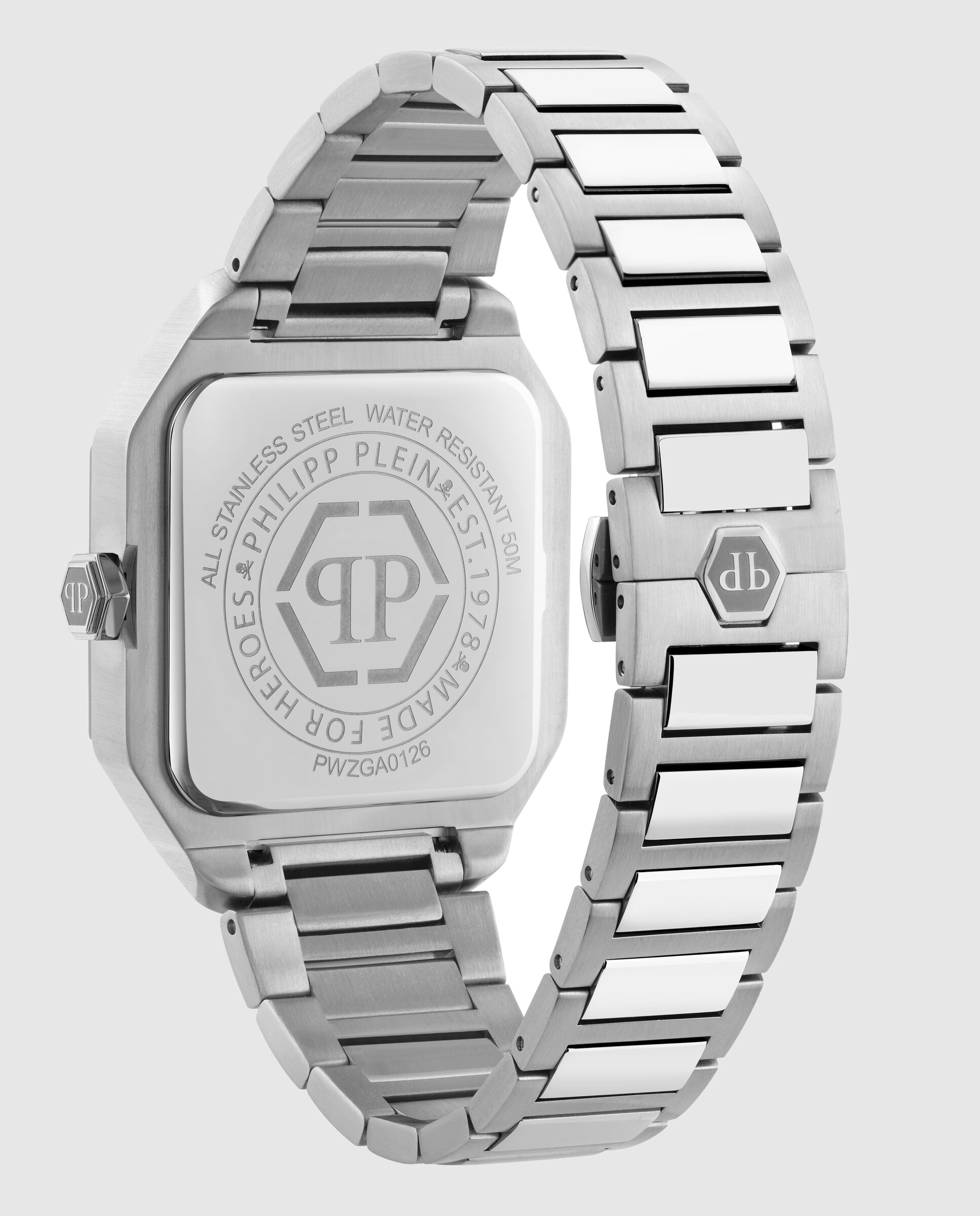 Reloj de mujer plein edge pwzga0126 de acero y correa plateada - Philipp Plein - Plata Plata-3