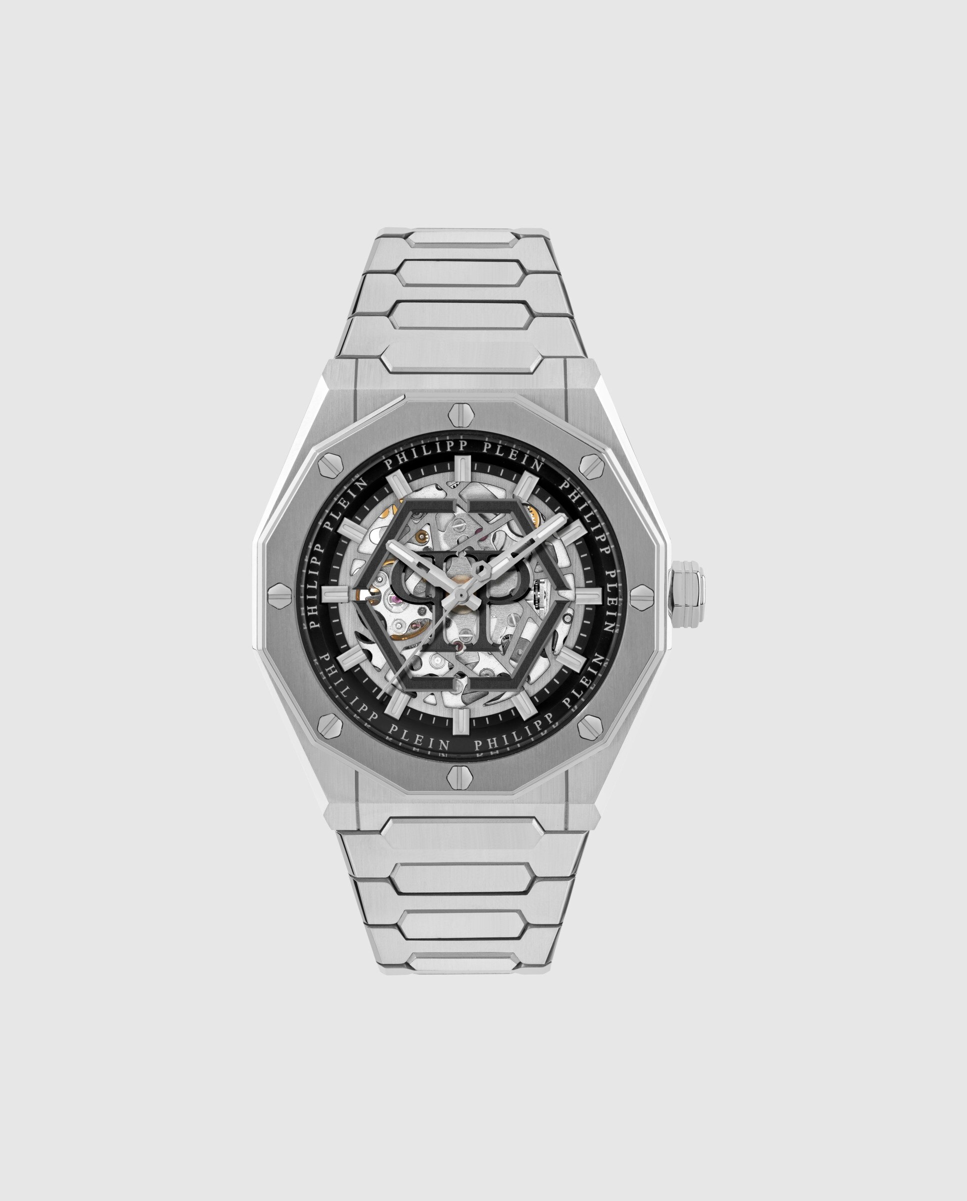 Imagen 0 de Reloj de hombre plein deluxe pwaha0126 automático de acero y correa de acero Plata