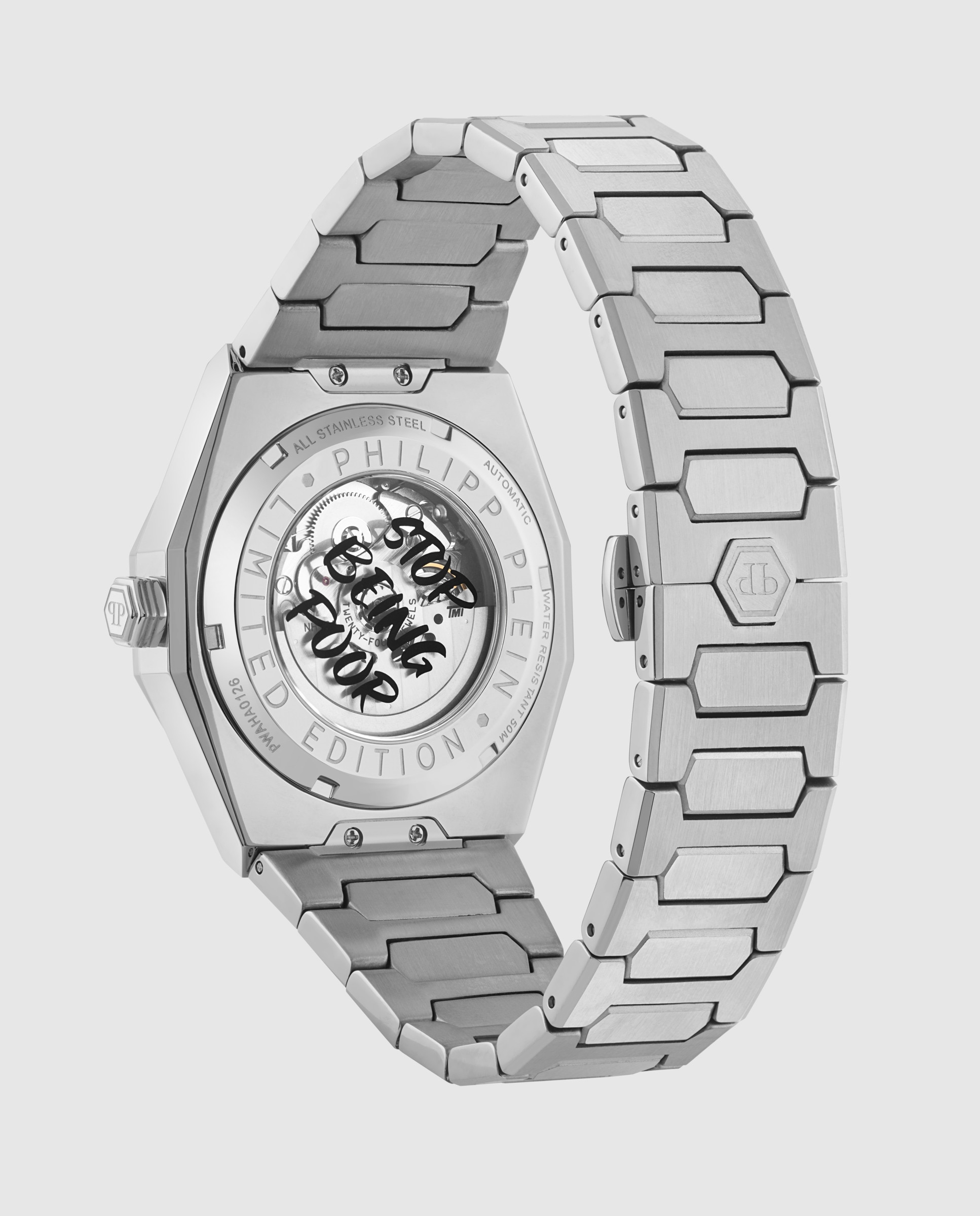 Reloj de hombre plein deluxe pwaha0126 automático de acero y correa de acero - Philipp Plein - Plata Plata-3