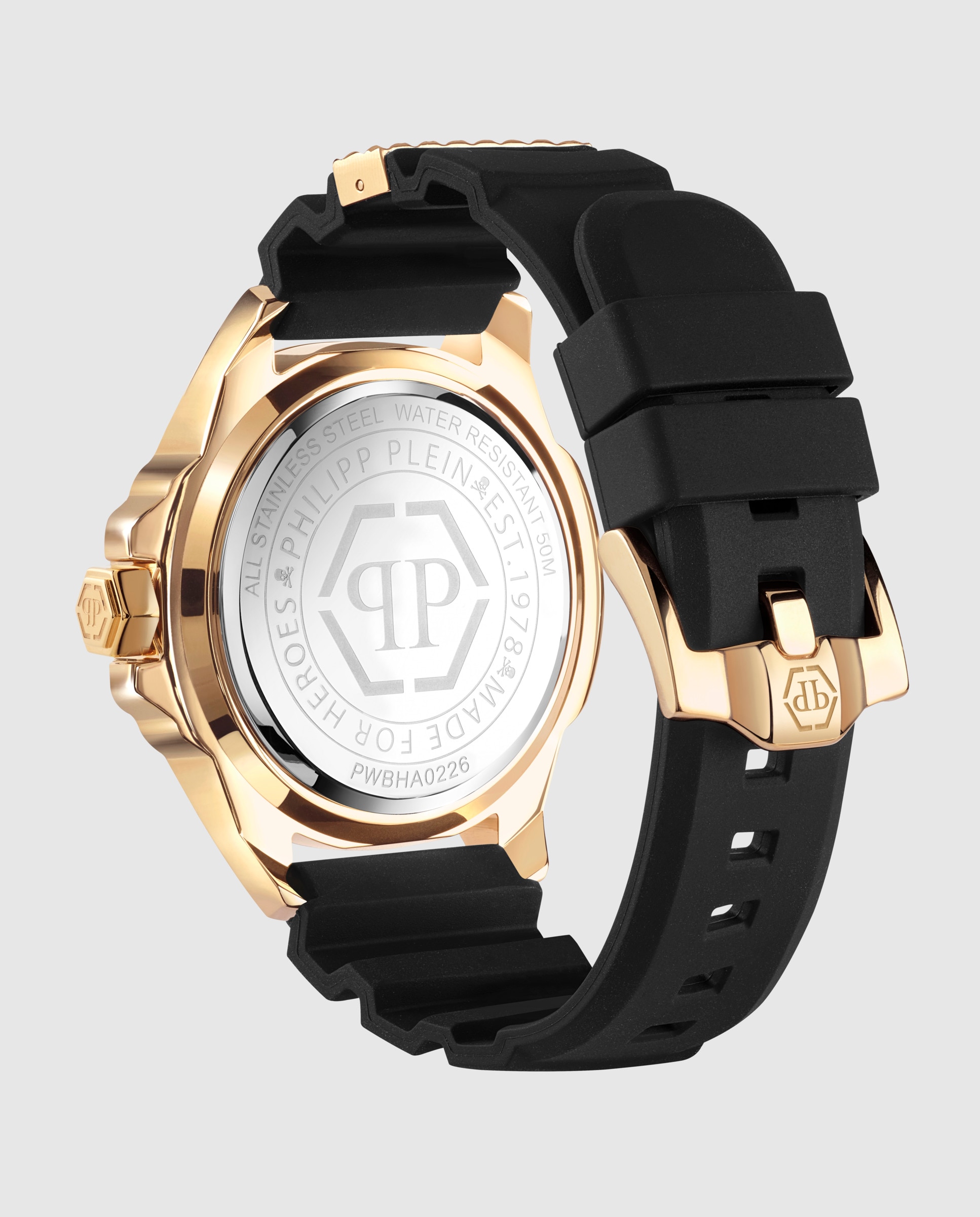 Reloj de hombre plein majesty pwbha0226 de silicona y correa negra - Philipp Plein - Negro Negro-3