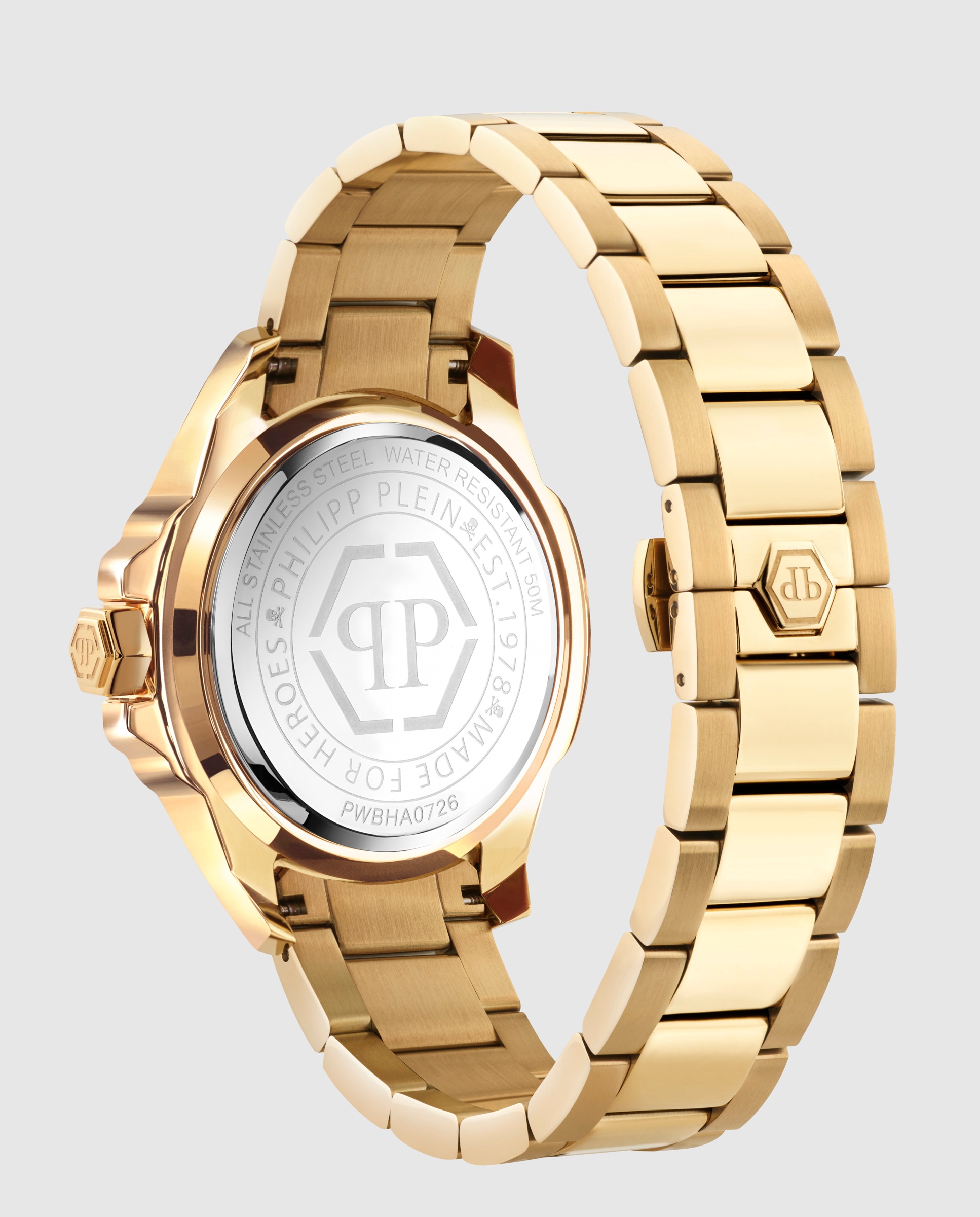 Reloj de hombre plein majesty pwbha0726 de acero y correa dorada - Philipp Plein - Oro Oro-3