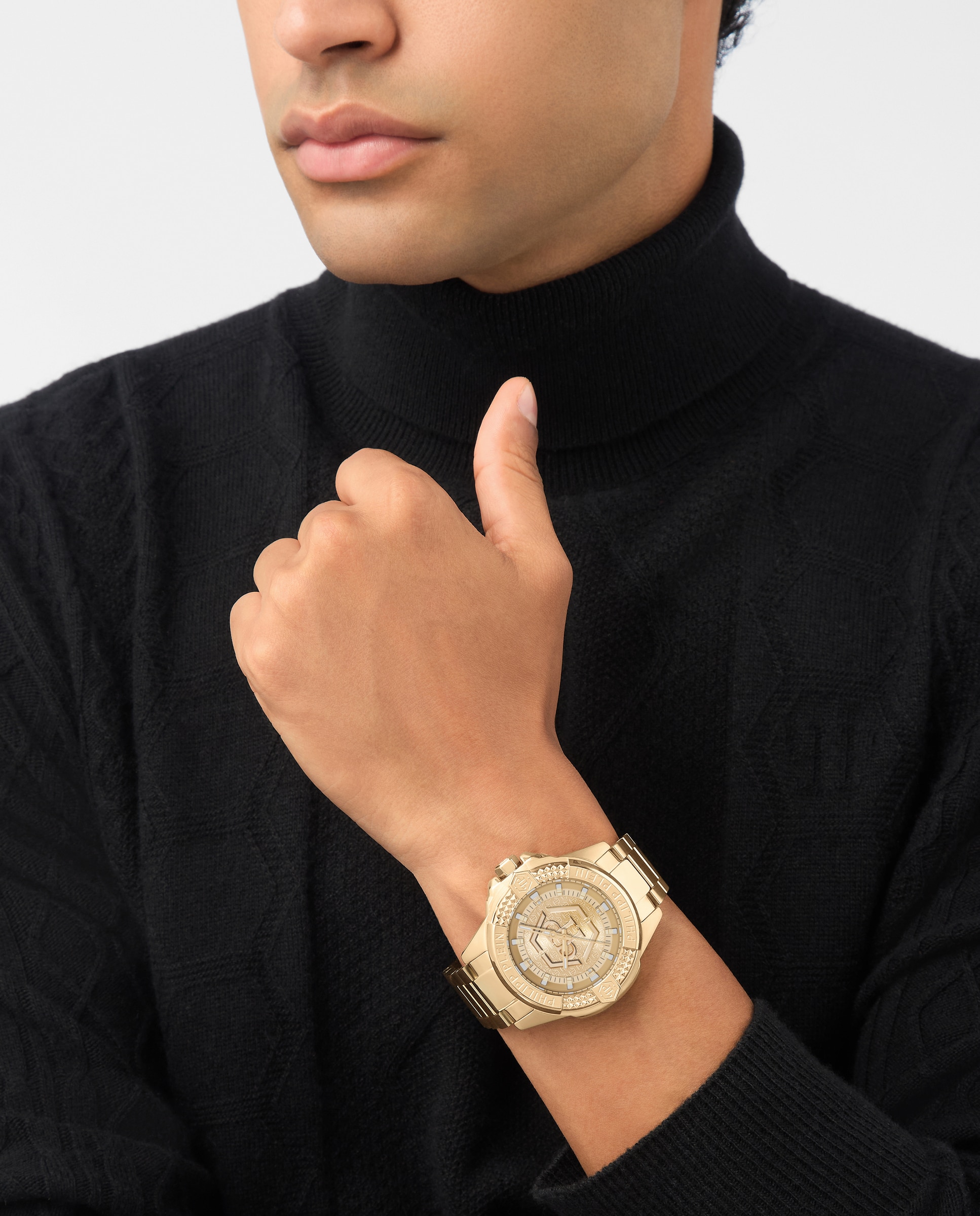 Reloj de hombre plein majesty pwbha0726 de acero y correa dorada - Philipp Plein - Oro Oro-4