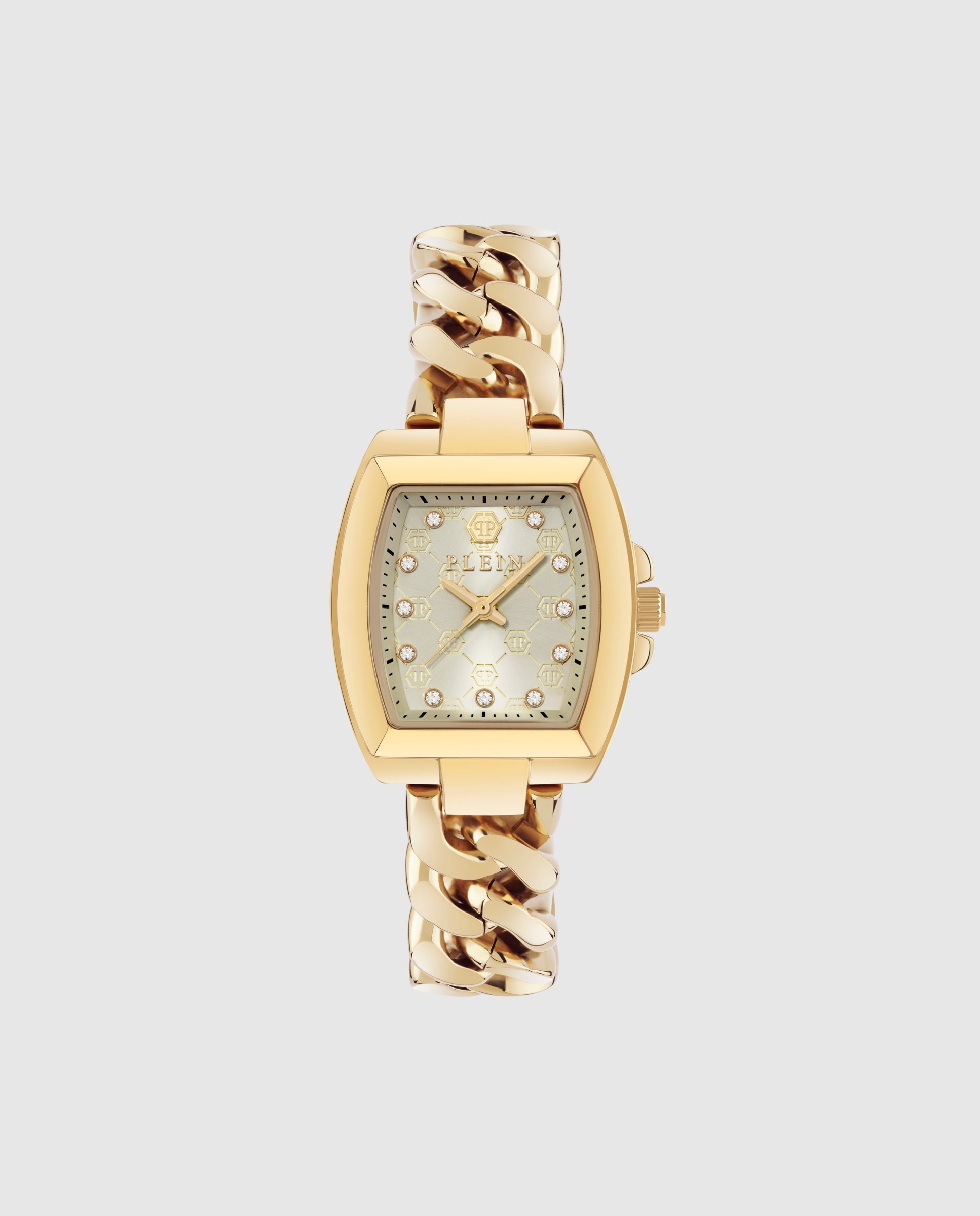 Imagen 0 de Reloj de mujer plein supreme pwcha0426 de acero y correa dorada Oro