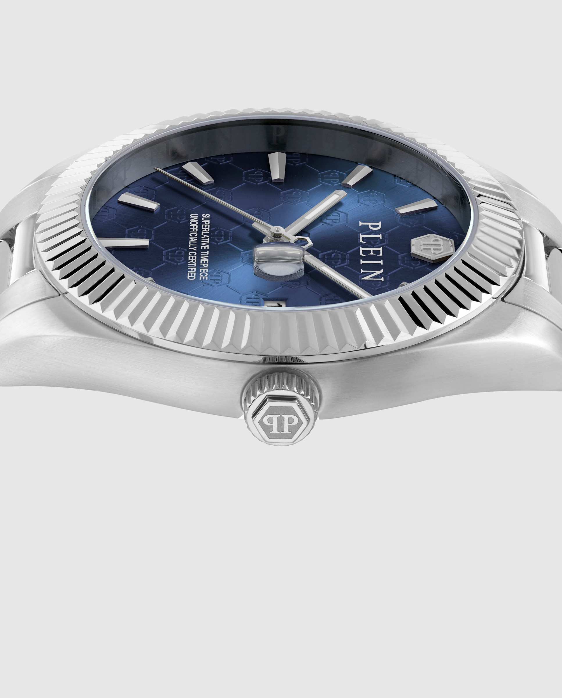 Reloj de hombre date superlative pwdha0226 de acero y correa plateada - Philipp Plein - Plata Plata-2