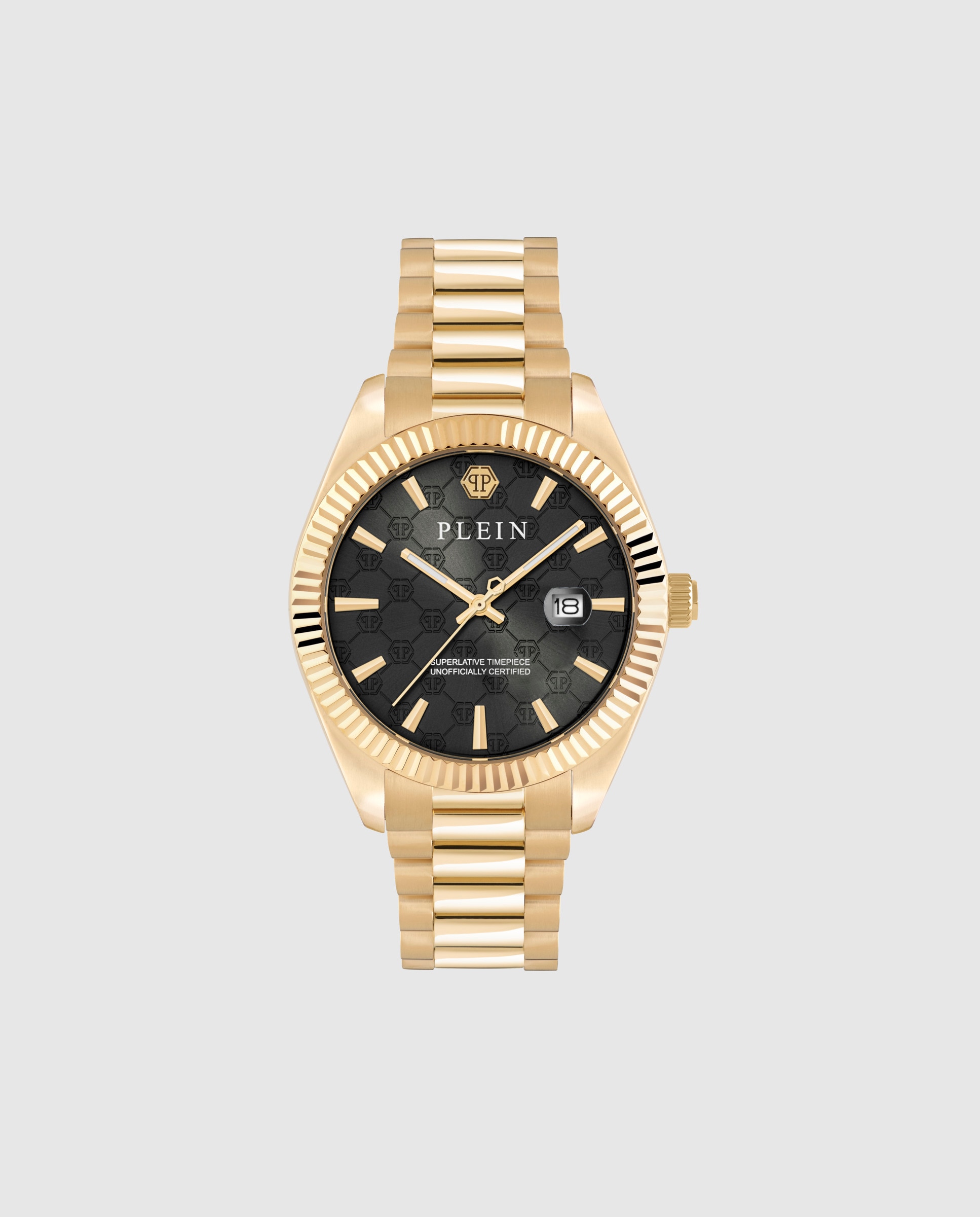 Imagen 0 de Reloj de hombre date superlative pwdha0426 de acero y correa dorada Oro