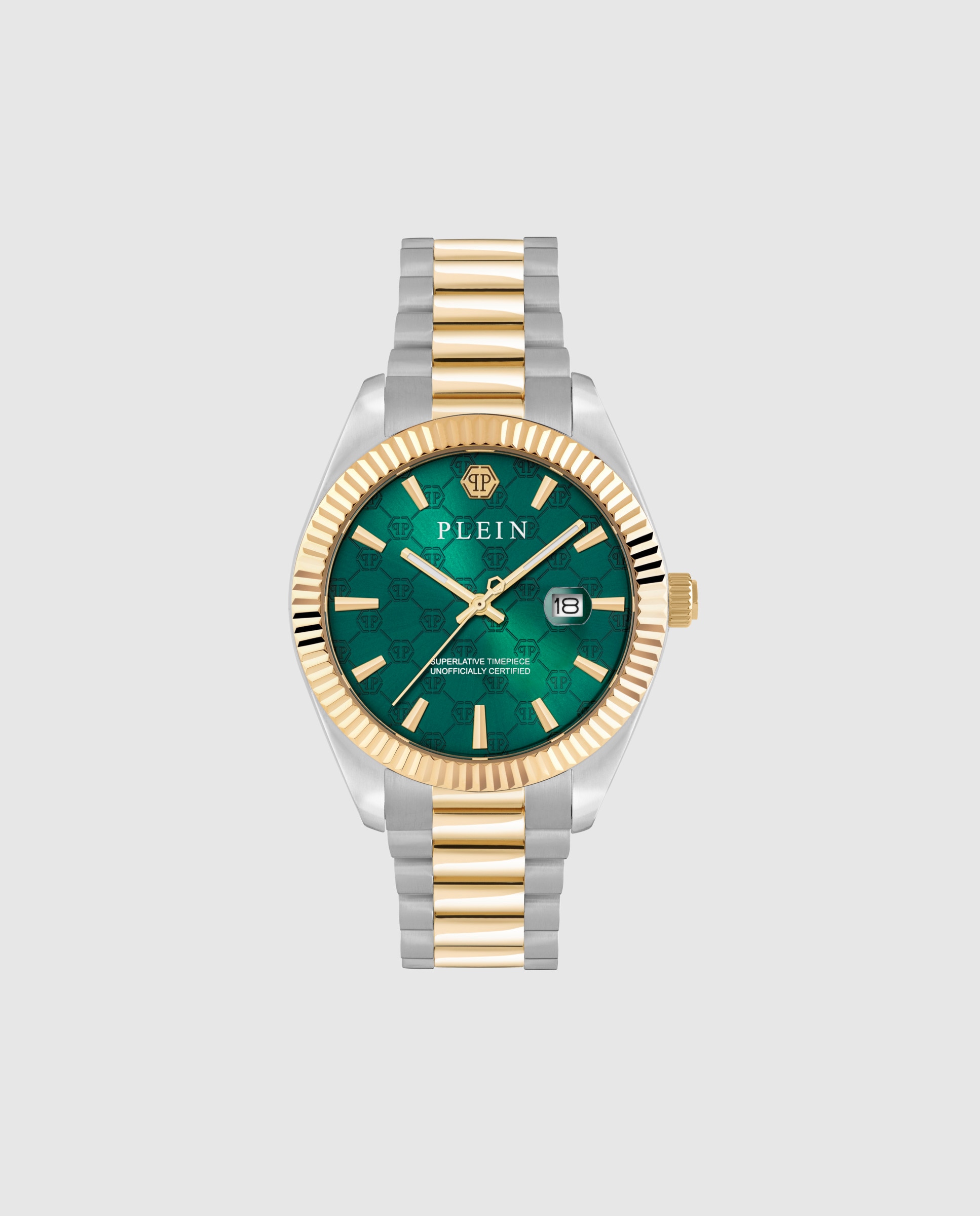 Imagen 0 de Reloj de hombre date superlative pwdha0526 de acero y correa plateada Plata