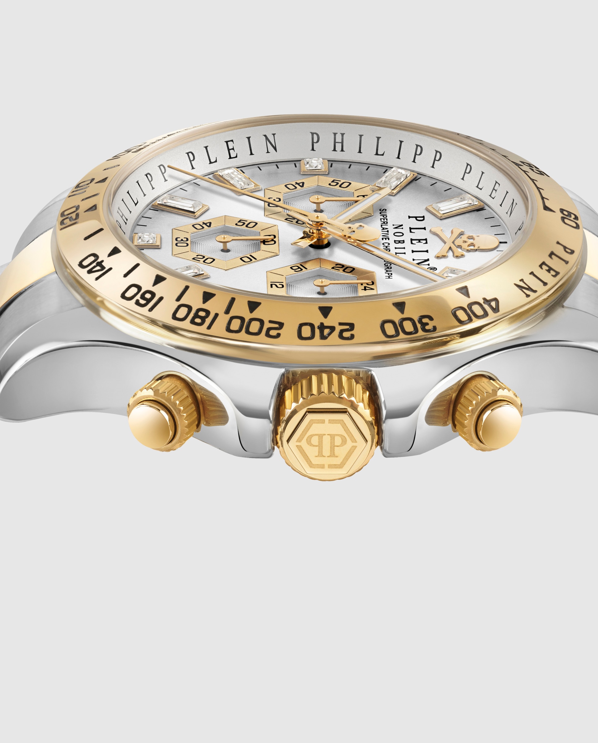 Reloj de hombre plein nobile pwgha0426 de acero y correa dorada - Philipp Plein - Plata Plata-2