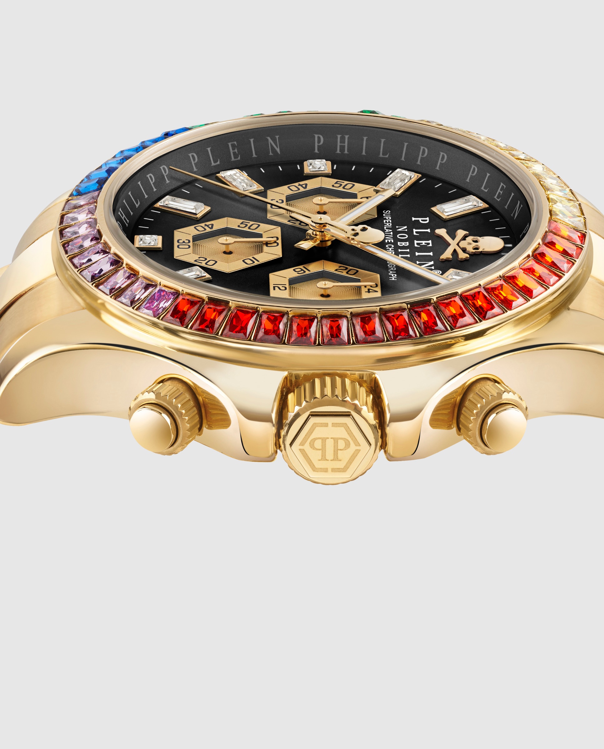 Reloj de hombre plein nobile pwgha0626 de acero y correa dorada - Philipp Plein - Oro Oro-2