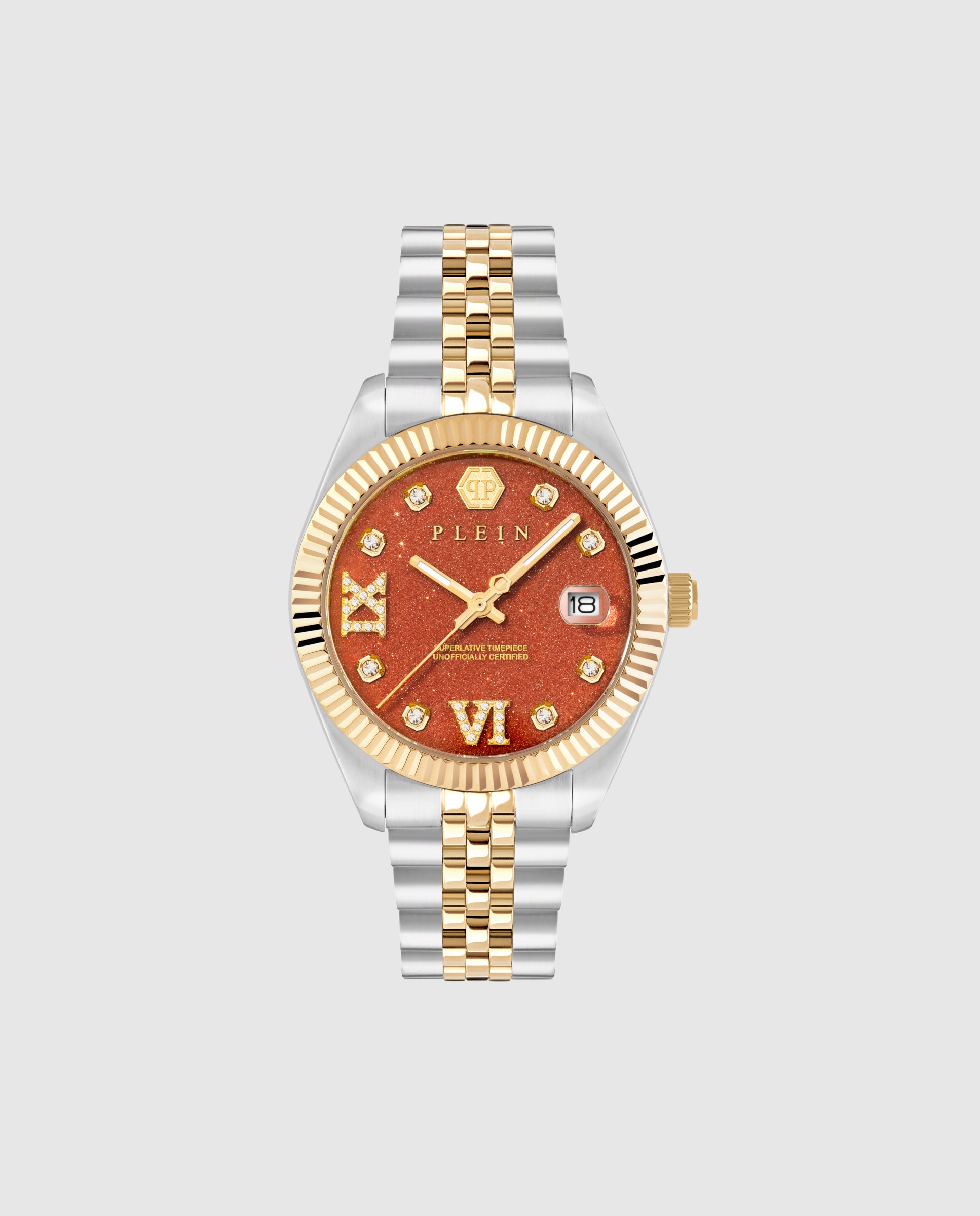 Imagen 0 de Reloj de mujer date superlative pwyfa1526 de acero y correa plateada Plata