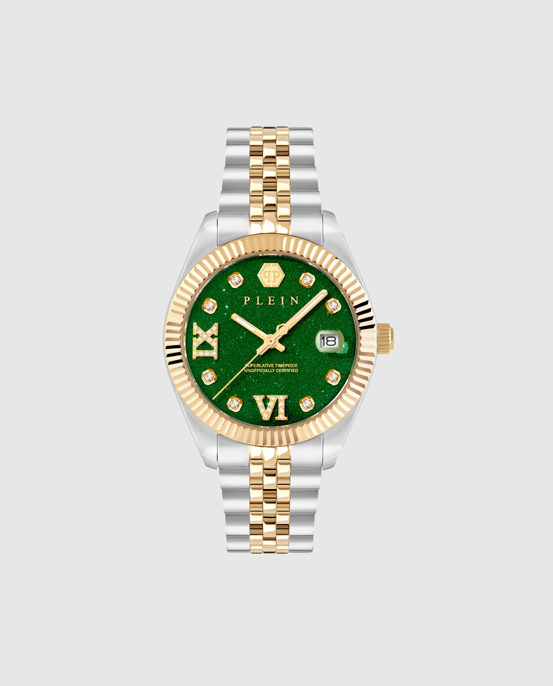 Imagen 0 de Reloj de mujer date superlative pwyfa1626 de acero y correa plateada Plata