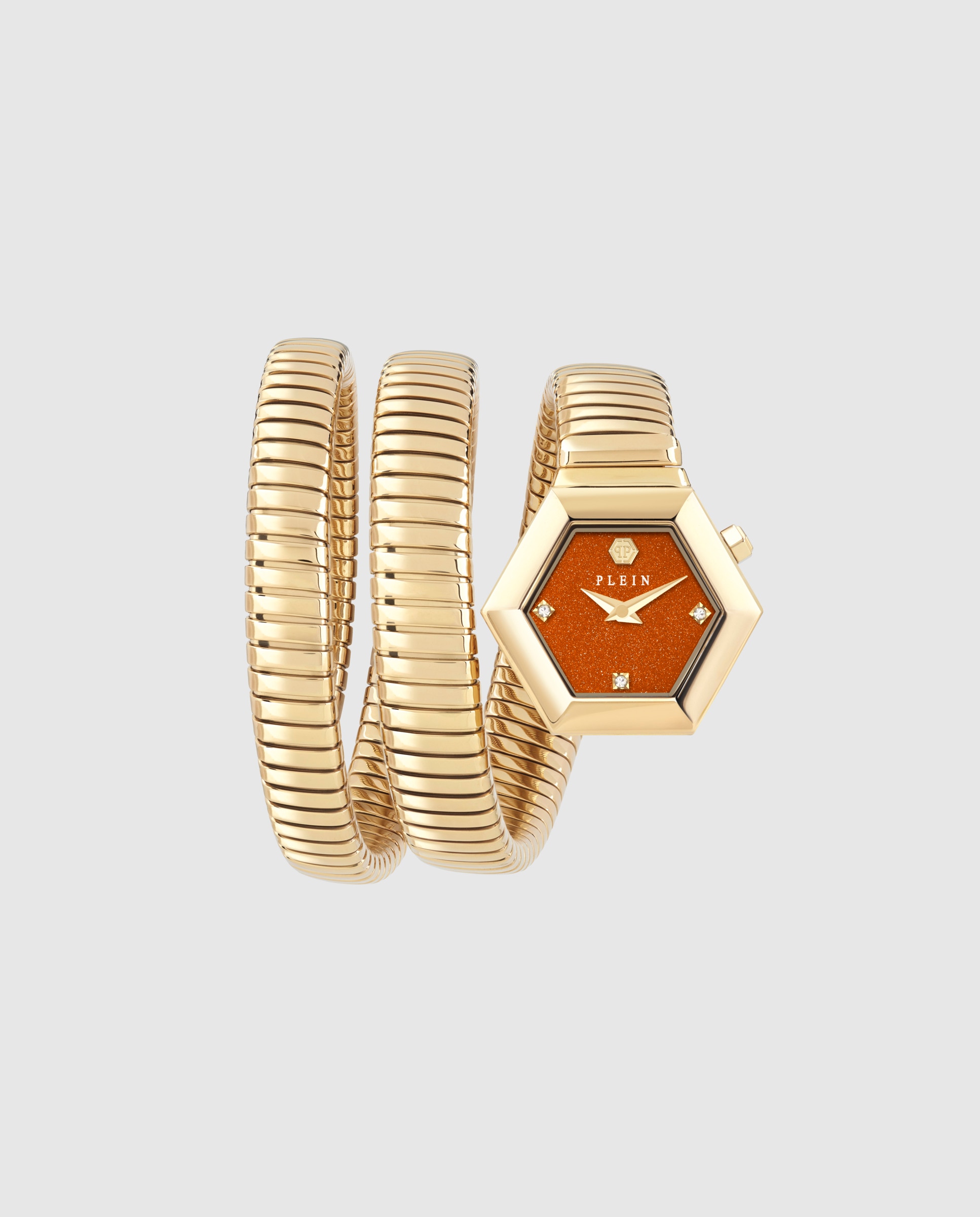 Imagen 0 de Reloj de mujer $nake hexagon pwzaa1226 de acero y correa dorada Oro