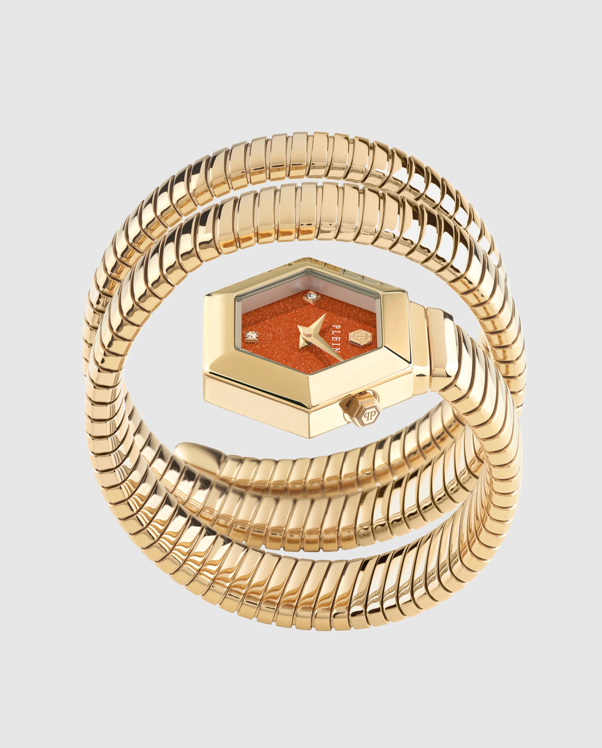 Reloj de mujer $nake hexagon pwzaa1226 de acero y correa dorada - Philipp Plein - Oro Oro-2