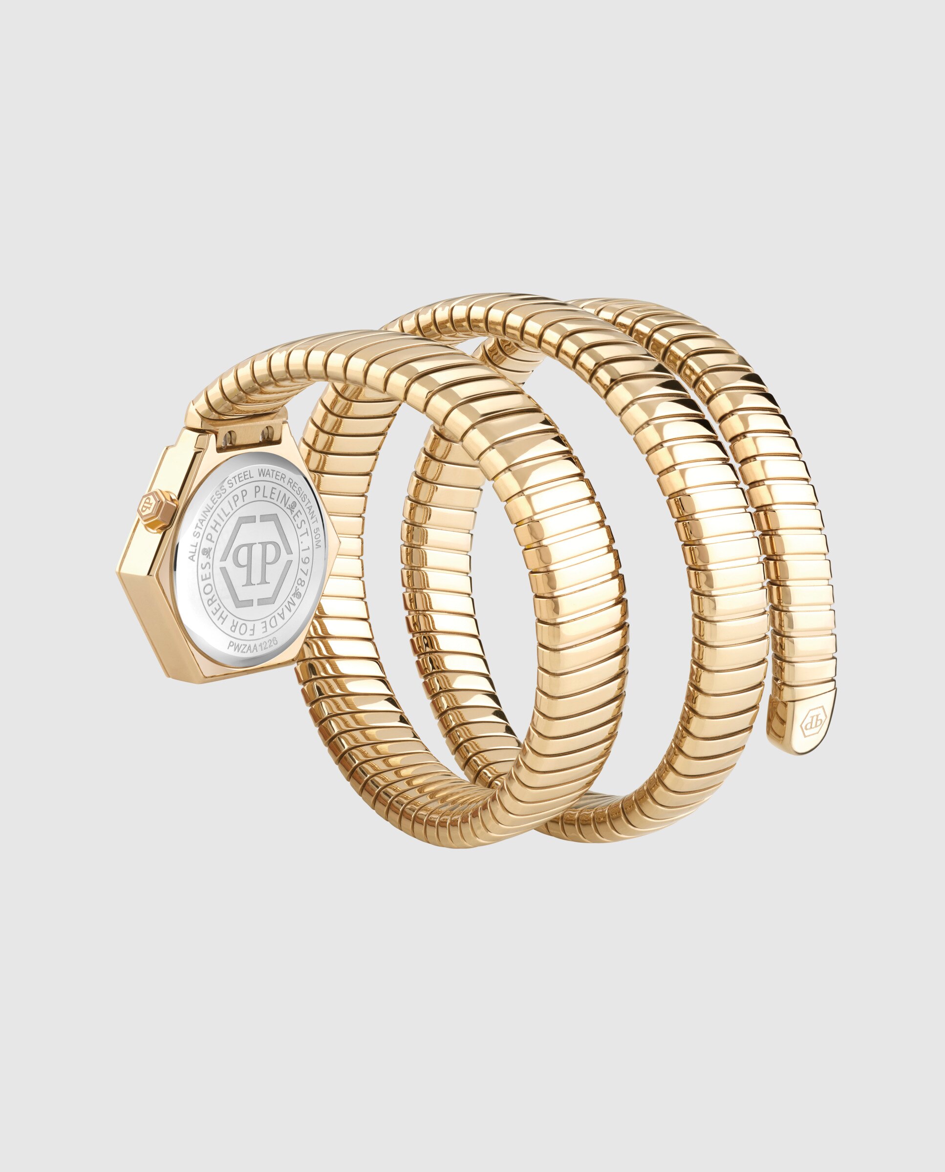 Reloj de mujer $nake hexagon pwzaa1226 de acero y correa dorada - Philipp Plein - Oro Oro-3