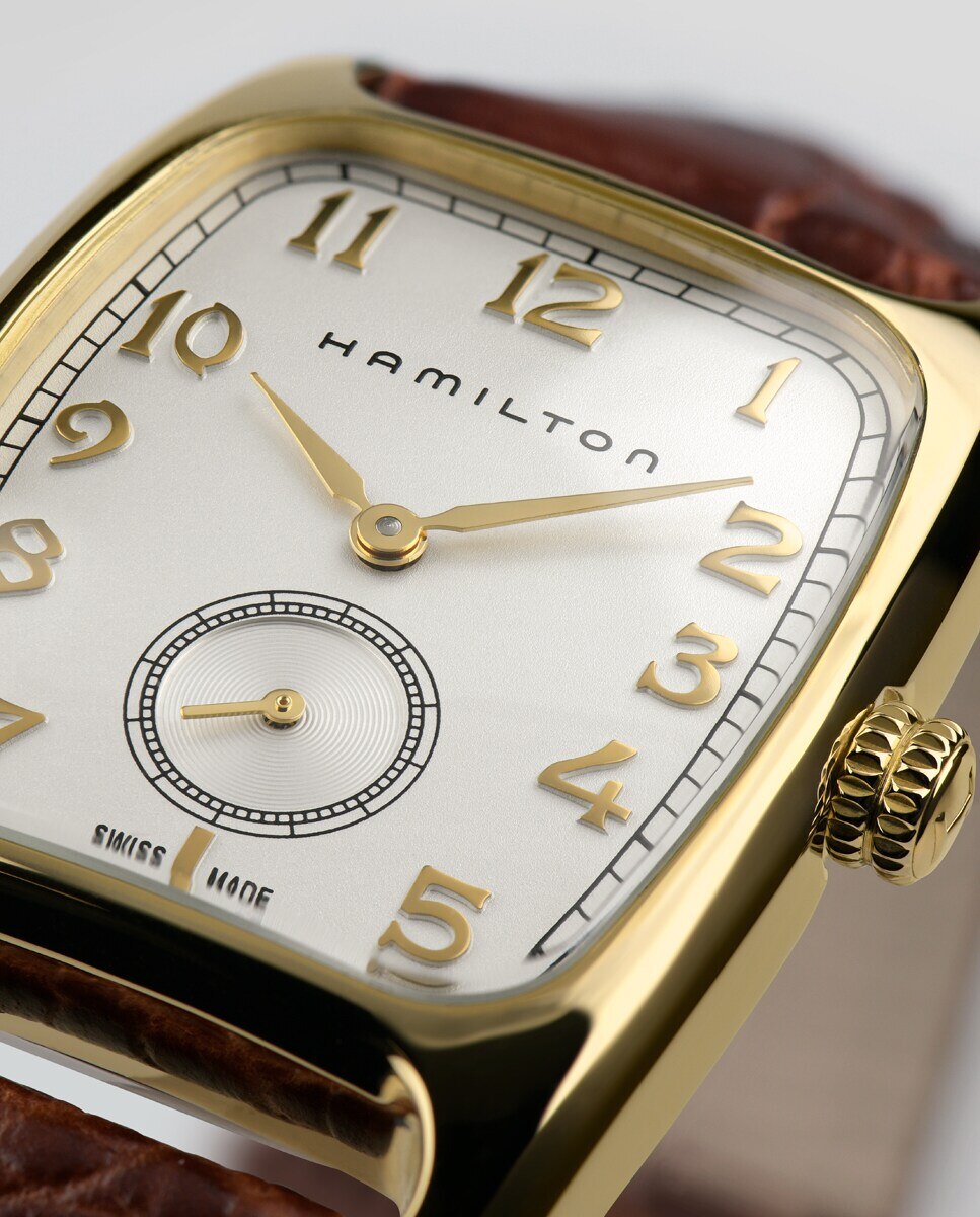 Imagen 4 de Reloj de hombre American Classic Boulton L H13431553 con correa de piel - Hamilton - Marrón Marrón