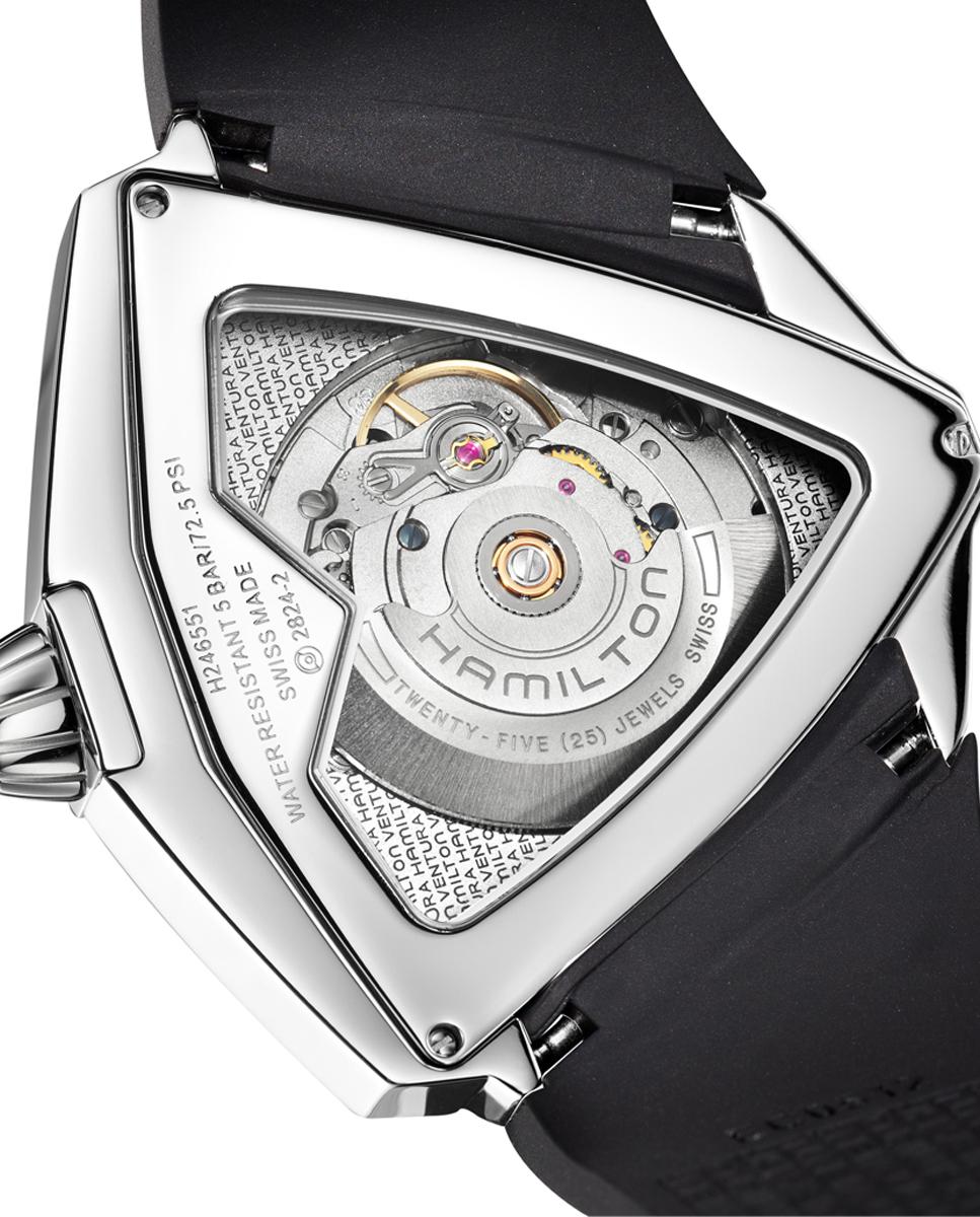 Reloj de hombre automático ventura xxl h24655331 con correa de caucho - Hamilton - Marrón Marrón-3