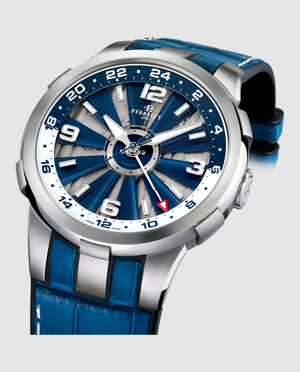 Imagen 2 de Reloj de hombre a1092/2a turbine de piel - Perrelet - Azul Azul