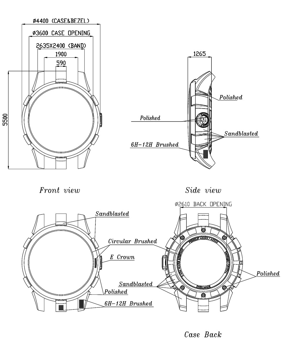Imagen 4 de Reloj de hombre a1092/2a turbine de piel - Perrelet - Azul Azul