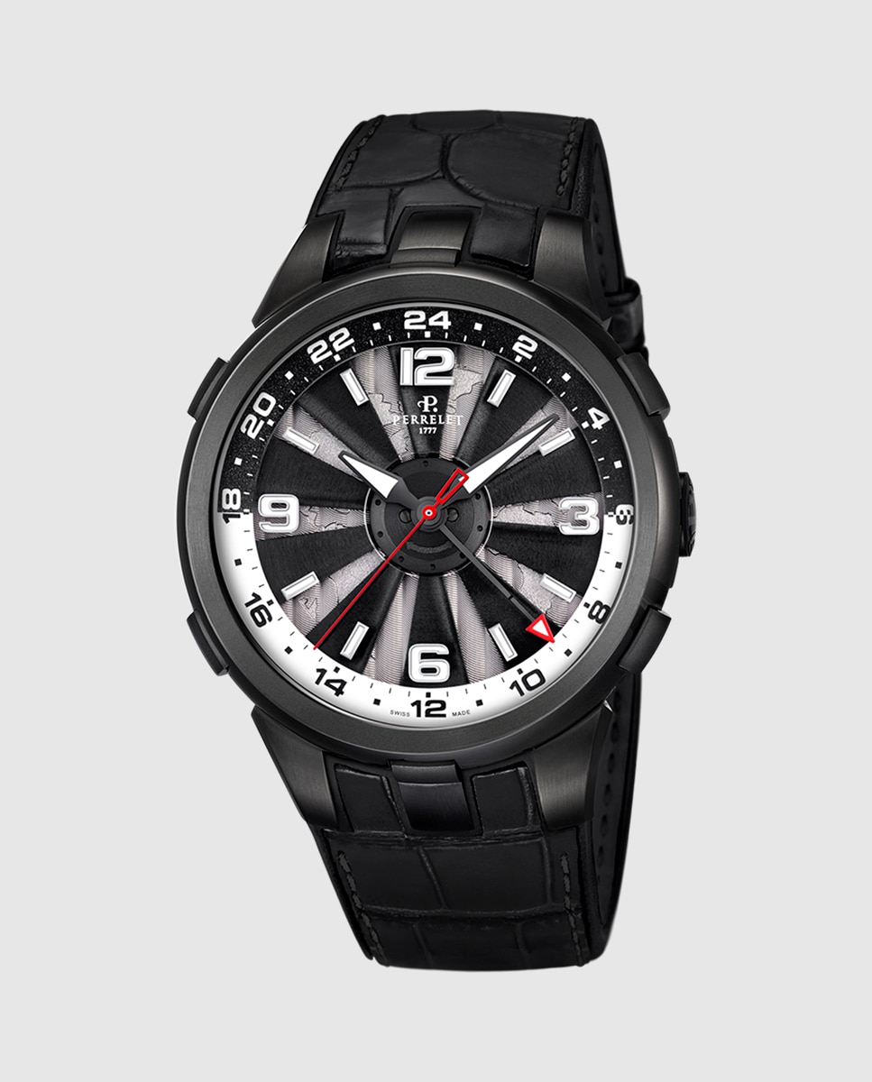 Imagen 1 de Reloj de hombre a1093/2a turbine de piel Negro