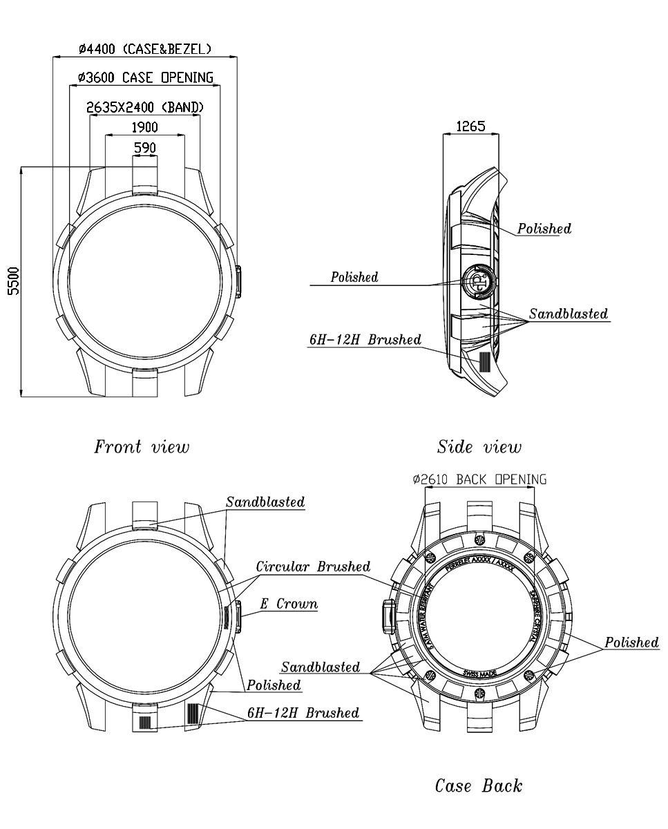 Imagen 4 de Reloj de hombre a1093/2a turbine de piel - Perrelet - Negro Negro