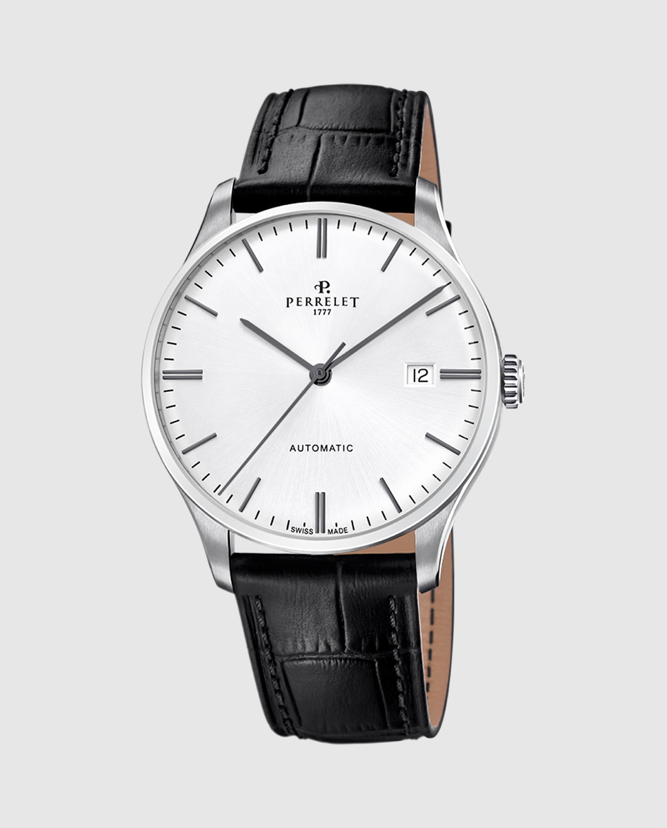 Reloj de hombre automático Weekend A1300/1 de piel negro