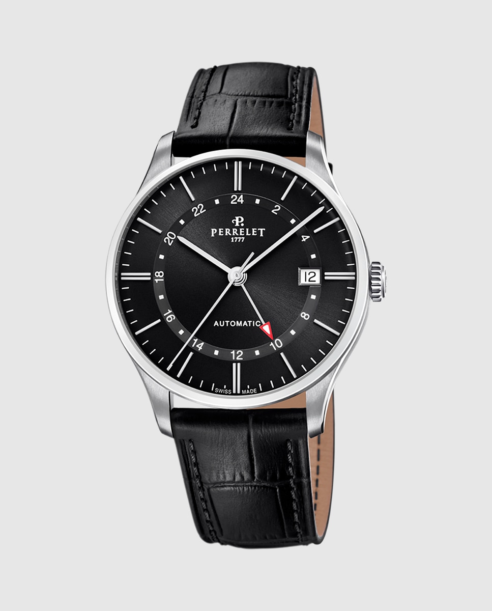 Reloj de hombre automático Weekend A1304/5 de piel negro