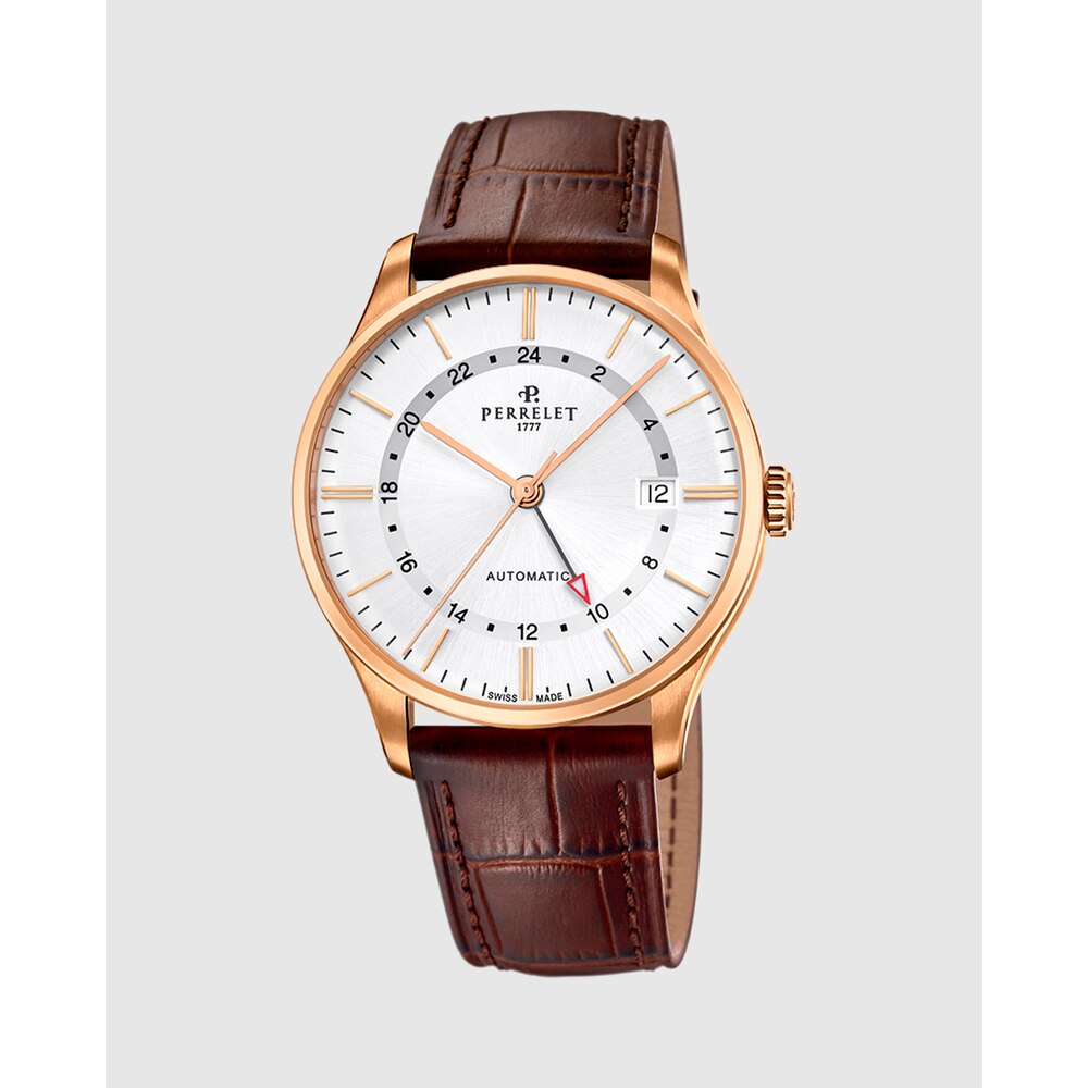 Reloj de hombre automático Weekend A1305/1 de piel marrón