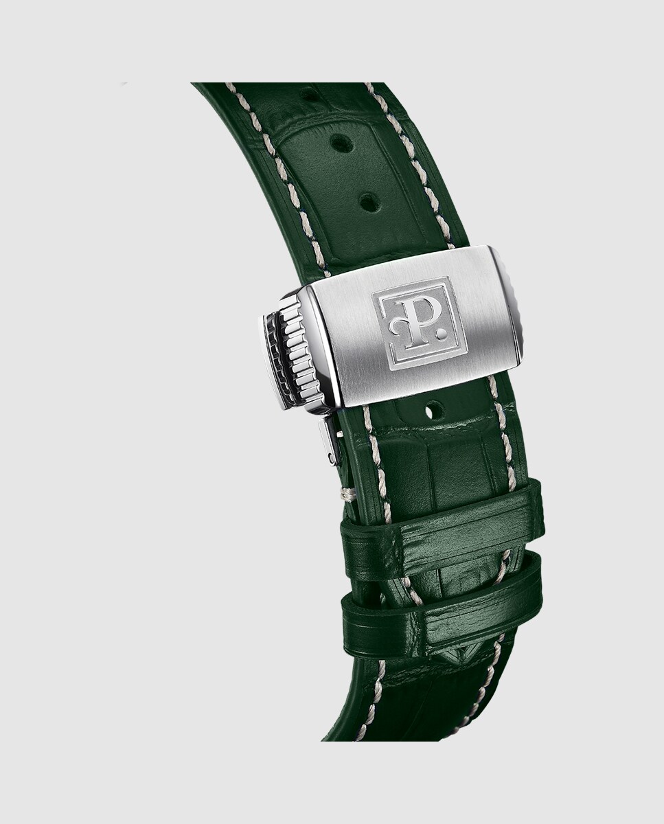 Reloj de hombre A1100/5 Lab Peripheral de piel verde Verde-4