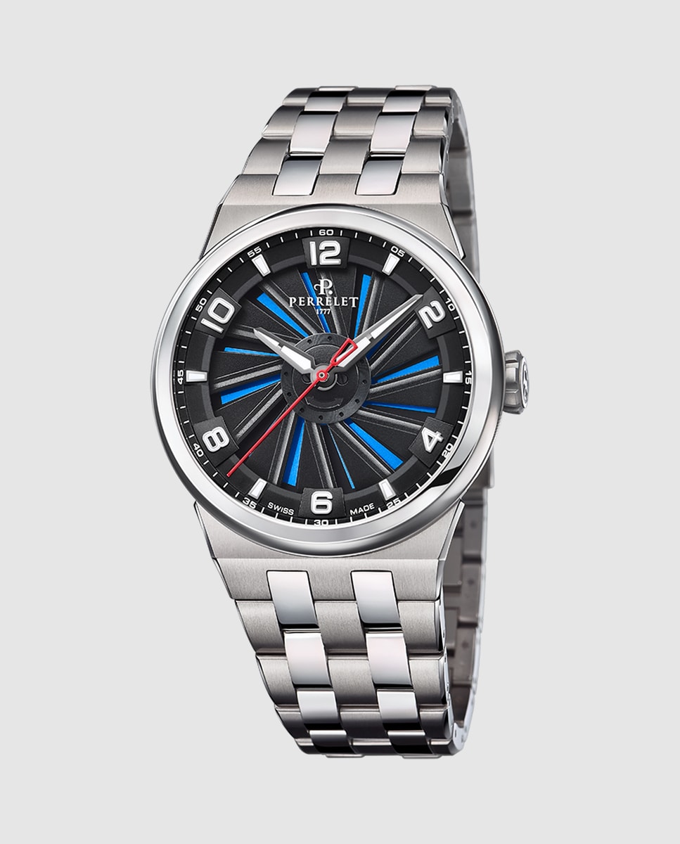 Reloj de hombre A4066/2 Turbine Titanium de acero plateado Plata-1