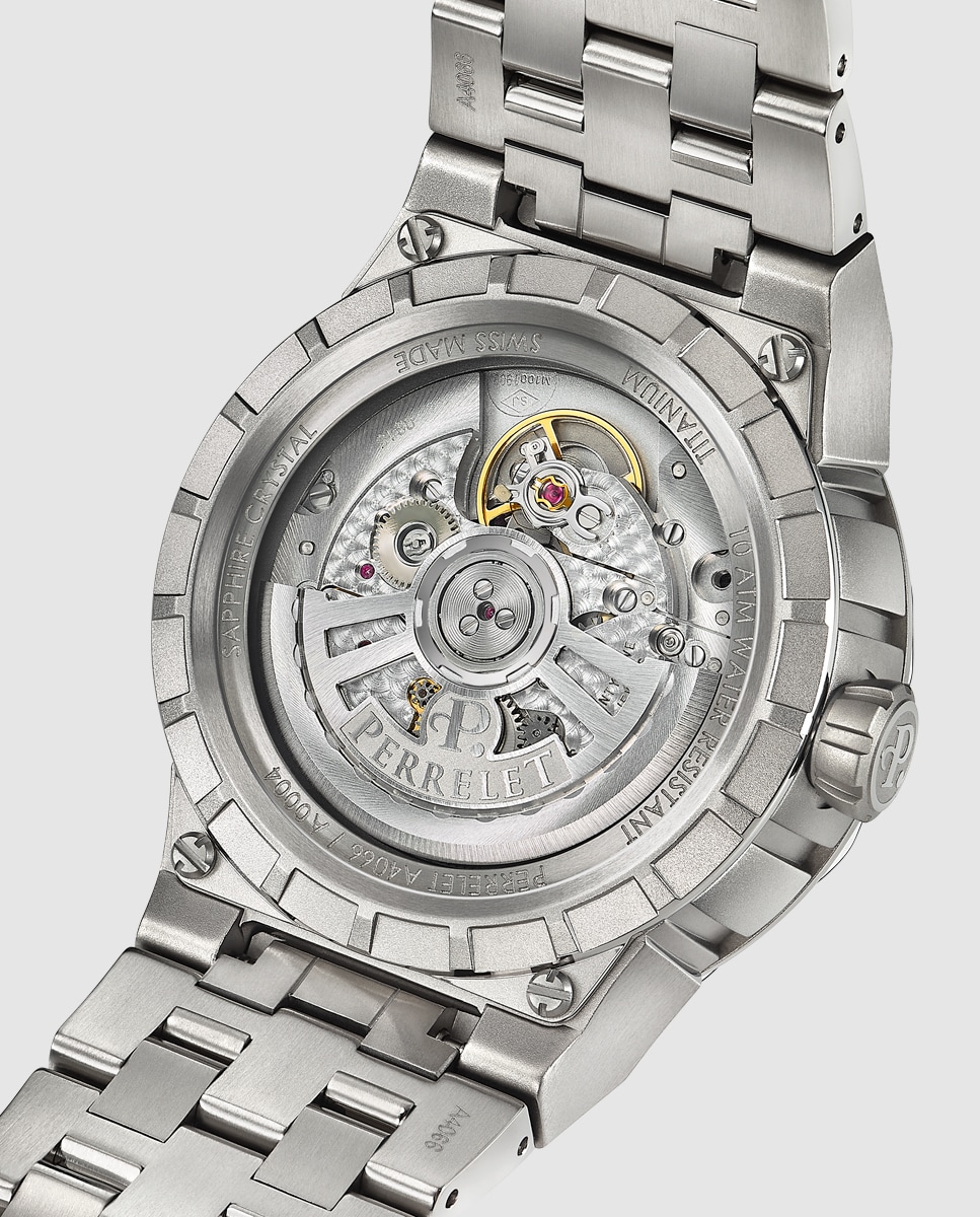 Reloj de hombre A4066/2 Turbine Titanium de acero plateado Plata-4