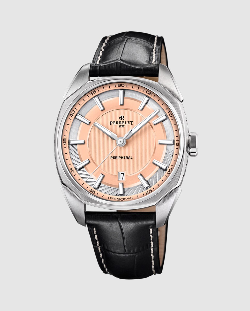Imagen 0 de Reloj de hombre a1100/6 lab peripheral de piel negro Negro