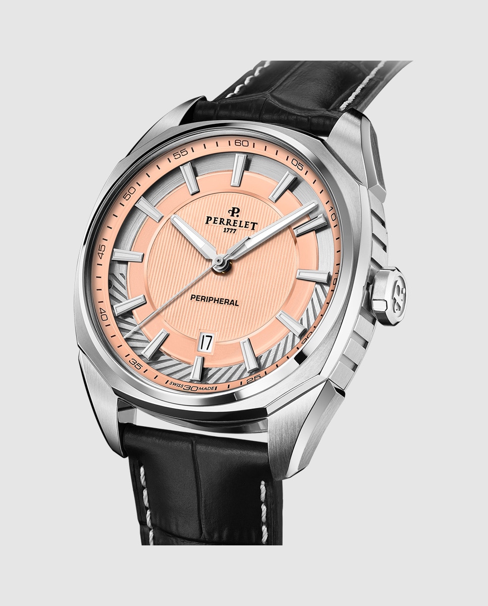 Reloj de hombre a1100/6 lab peripheral de piel - Perrelet - Negro Negro-2