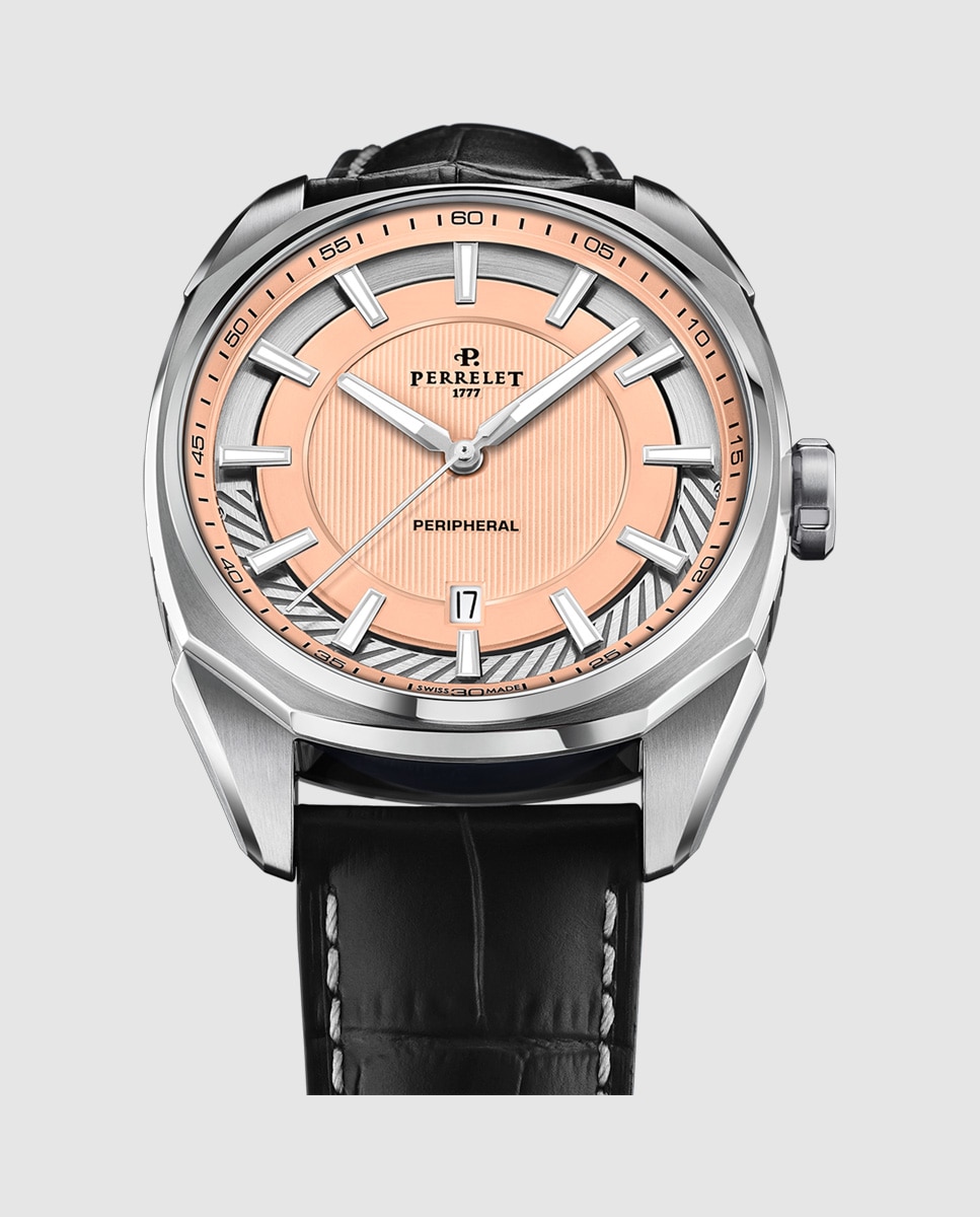 Reloj de hombre a1100/6 lab peripheral de piel - Perrelet - Negro Negro-3