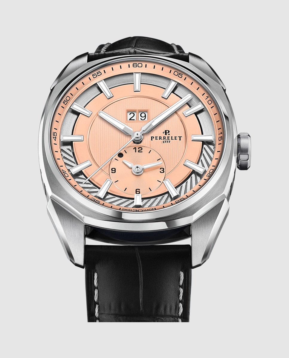 Reloj de hombre a1101/6 lab peripheral de piel - Perrelet - Negro Negro-3