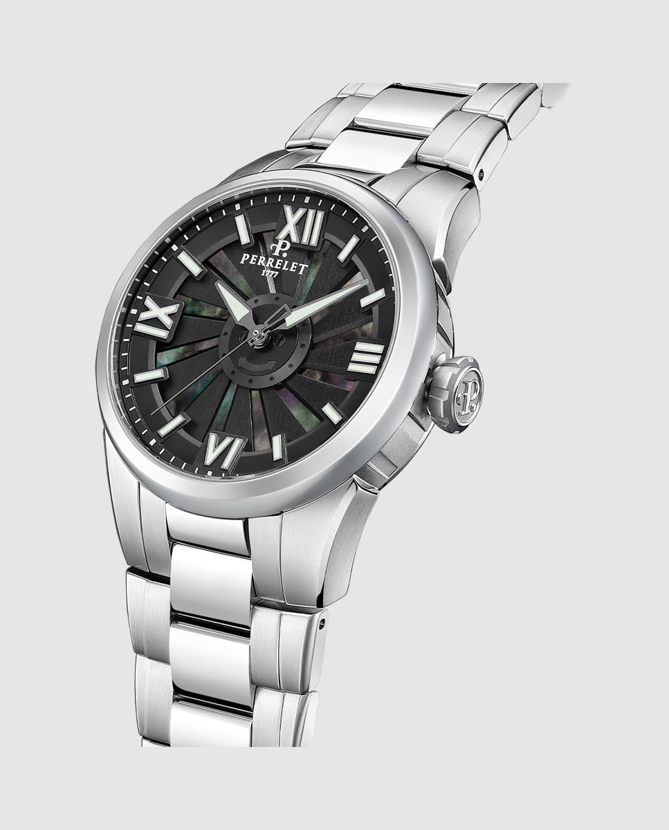 Reloj de mujer a4069/6 turbine de acero - Perrelet - Plata Plata-3