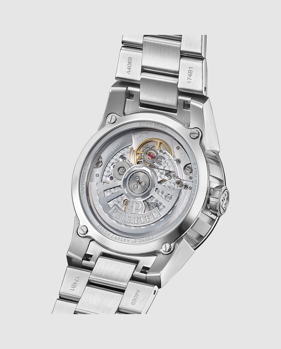 Reloj de mujer a4069/6 turbine de acero - Perrelet - Plata Plata-4