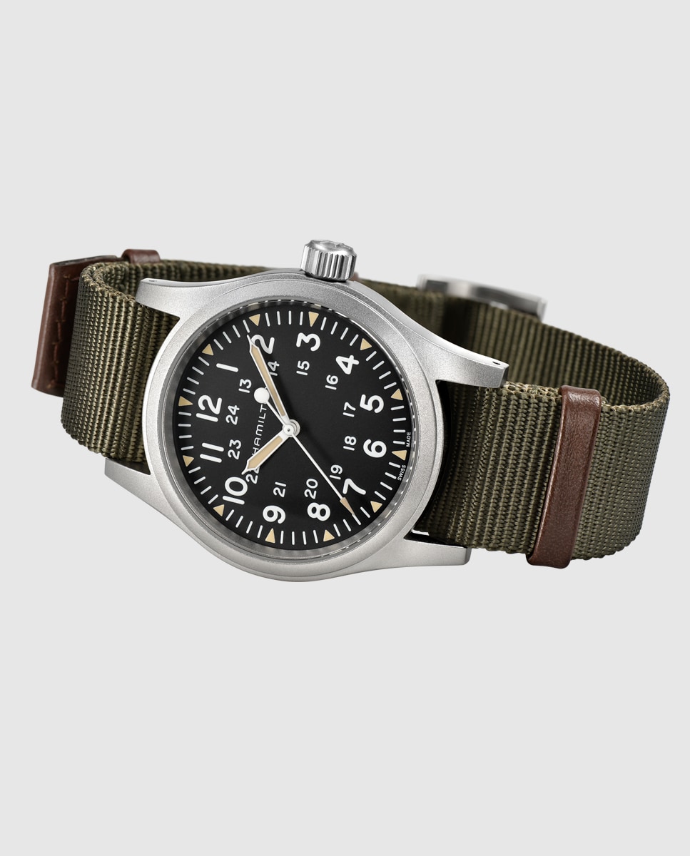 Reloj de hombre mecánico Khaki Field de 38 mm H69439931 con correa textil - Hamilton - Verde Verde-2