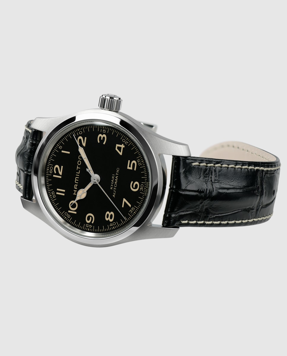 Reloj de hombre automático khaki field murph de 42 mm h70665130 con correa de piel - Hamilton - Negro Negro-2