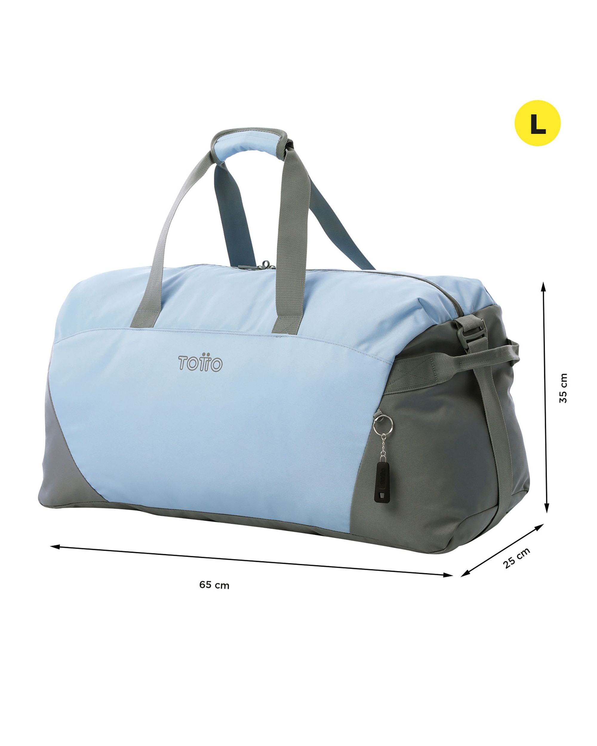 Bolsa grande Active Pro L con capacidad 56 L - Totto - Azul claro Azul claro-3