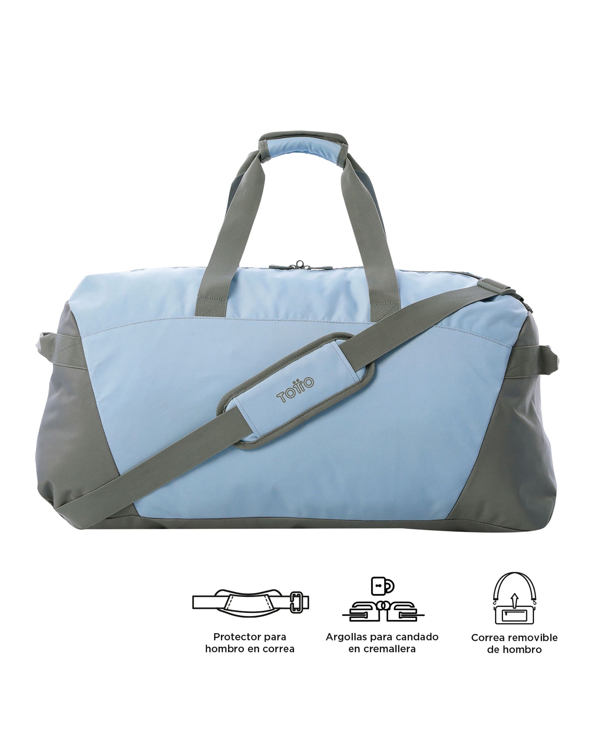 Bolsa grande Active Pro L con capacidad 56 L - Totto - Azul claro Azul claro-5
