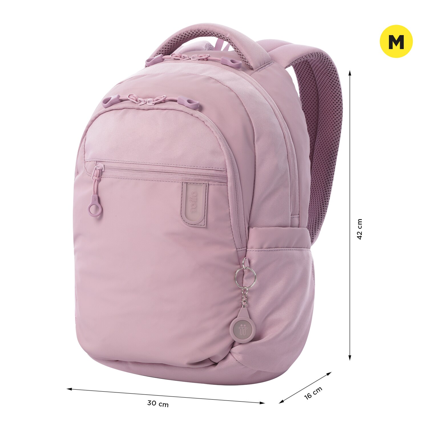 Mochila urbana totto steif nara para portátil de 14” Lila-3