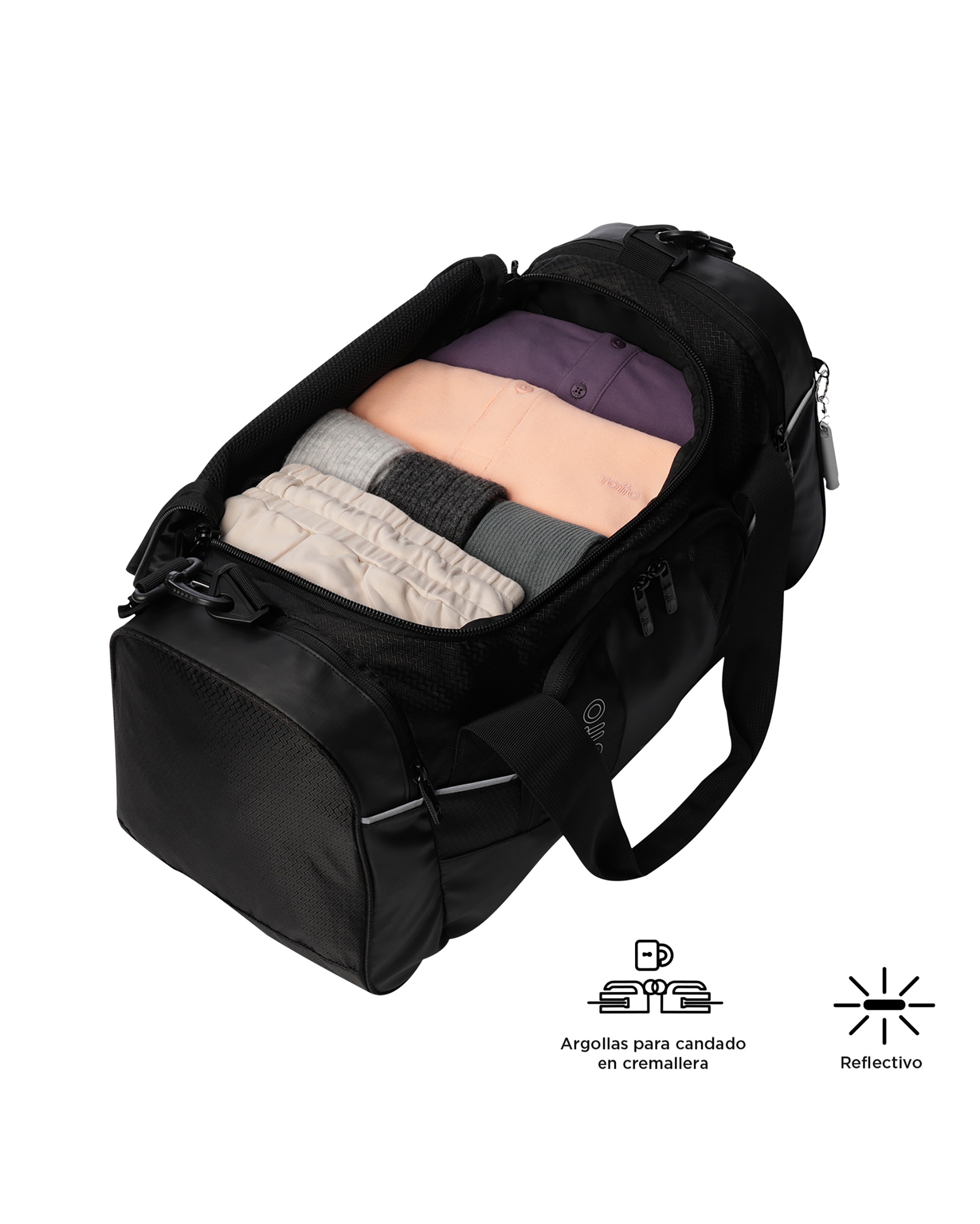 Bolsa grande Tek 20 con capacidad 30 L - Totto - Negro Negro-4